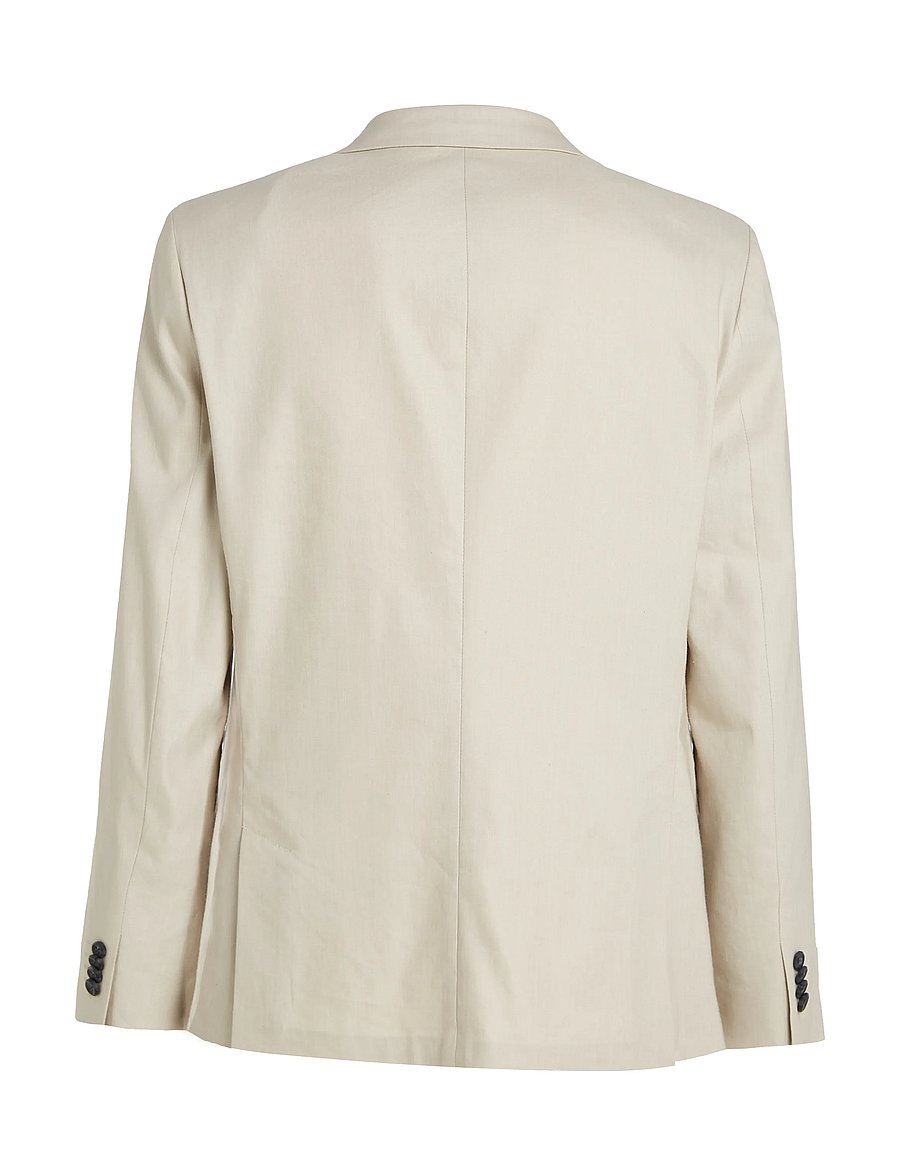 Calvin Klein - LINEN LYOCELL STRETCH BLAZER - silver lining - 4