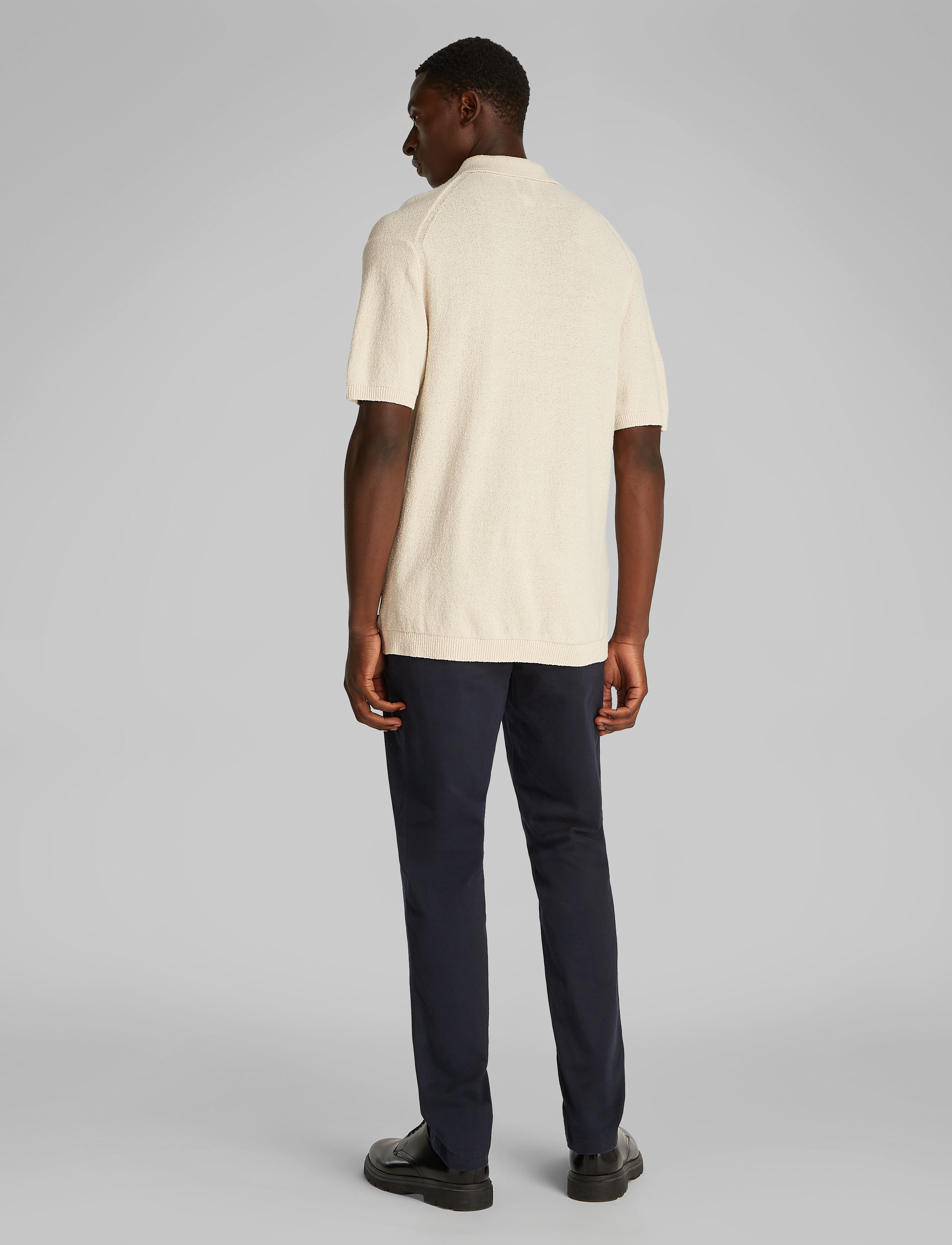 Calvin Klein - TAPE YARN HIDDEN PLACKET POLO - oatmeal - 2