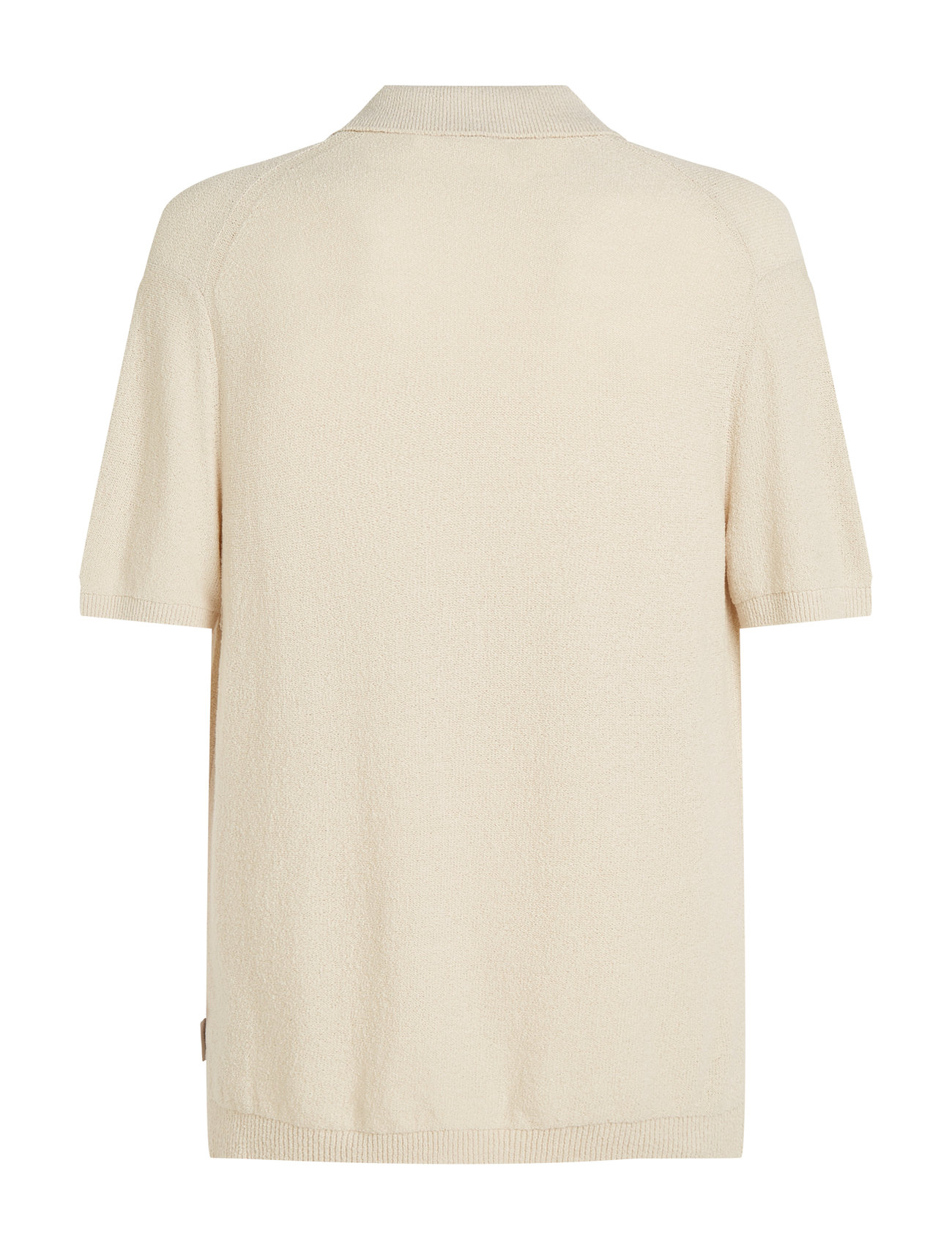 Calvin Klein - TAPE YARN HIDDEN PLACKET POLO - efterårstøj - oatmeal - 4