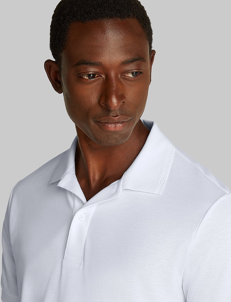 Calvin Klein - THERMO TECH PIQUE SLIM POLO - kurzärmelig - bright white - 3