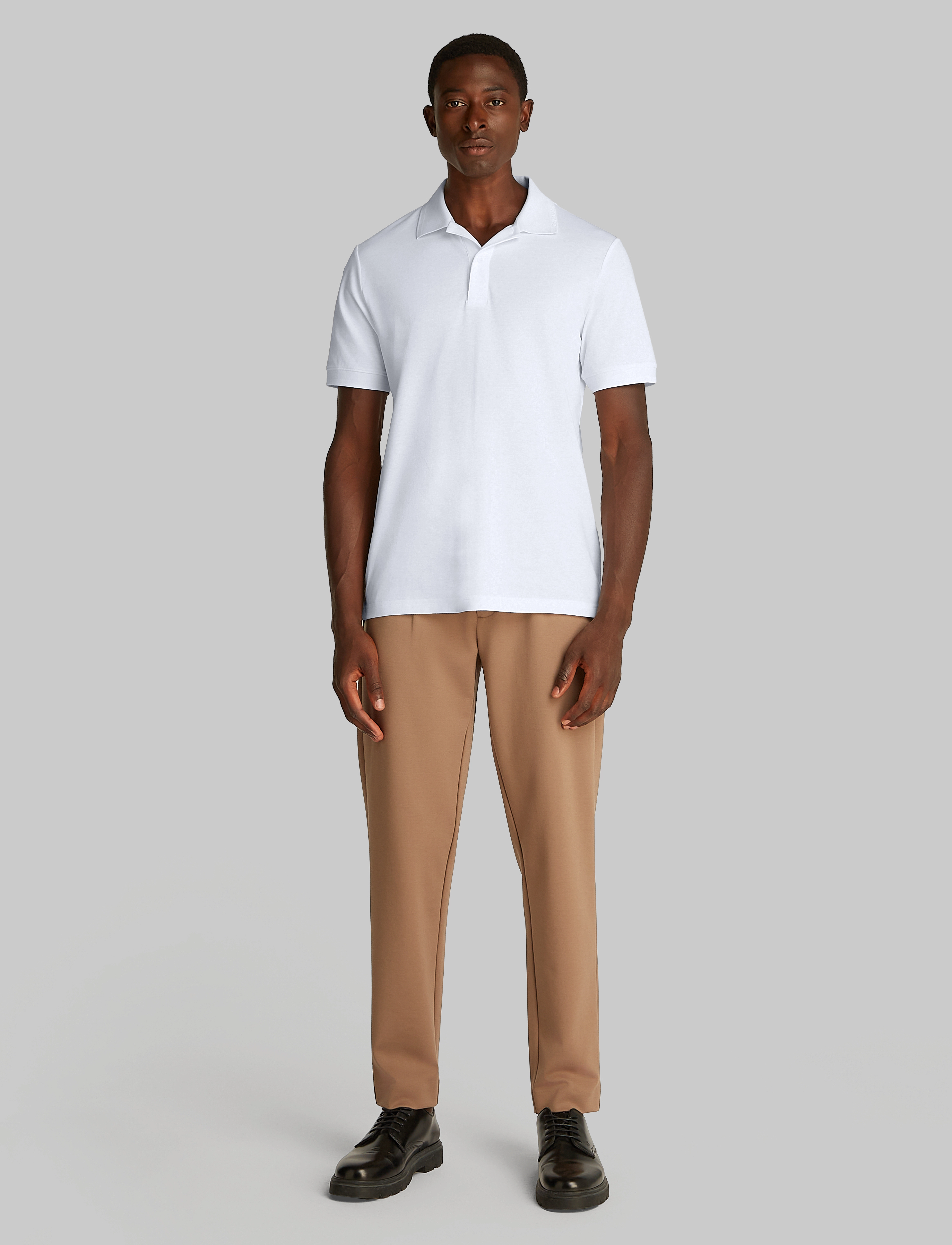 Calvin Klein - THERMO TECH PIQUE SLIM POLO - bright white - 4
