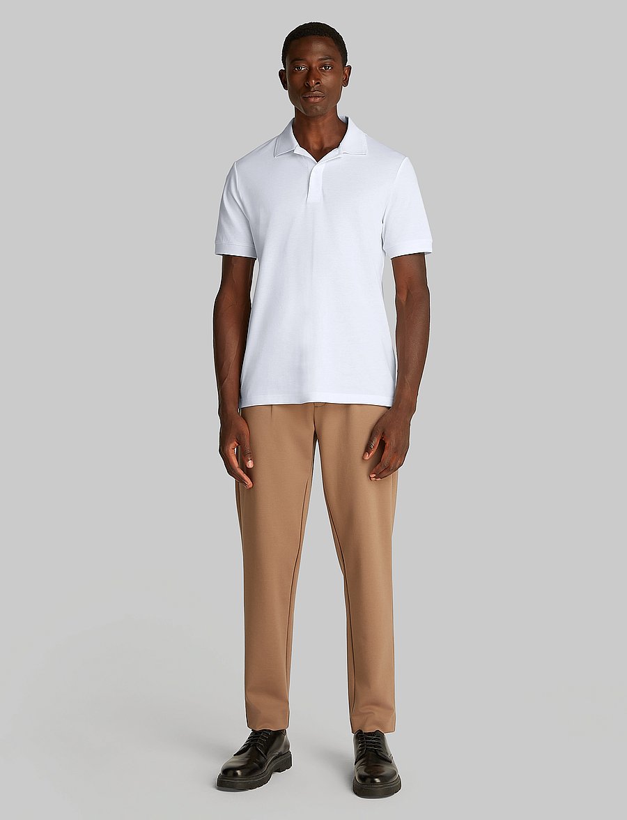 Calvin Klein - THERMO TECH PIQUE SLIM POLO - kurzärmelig - bright white - 4