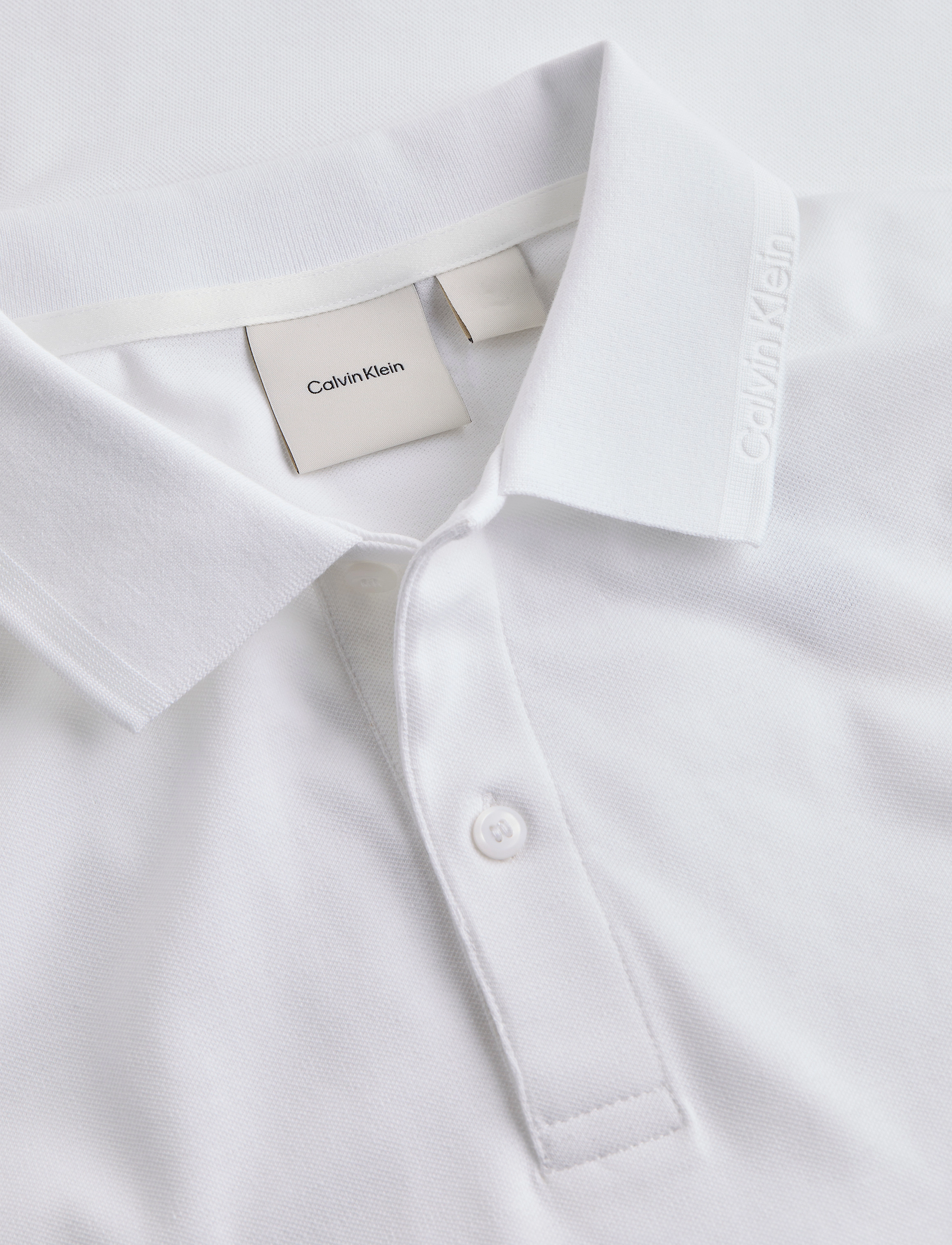 Calvin Klein - THERMO TECH PIQUE SLIM POLO - bright white - 5