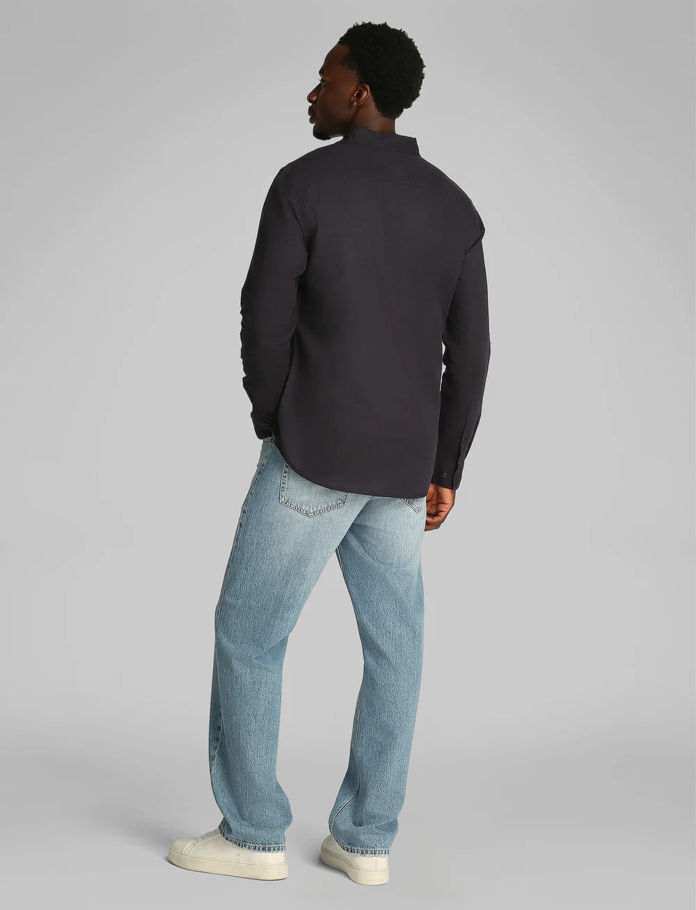 Calvin Klein - LINEN COTTON REGULAR L/S SHIRT - hørskjorter - ck black - 2