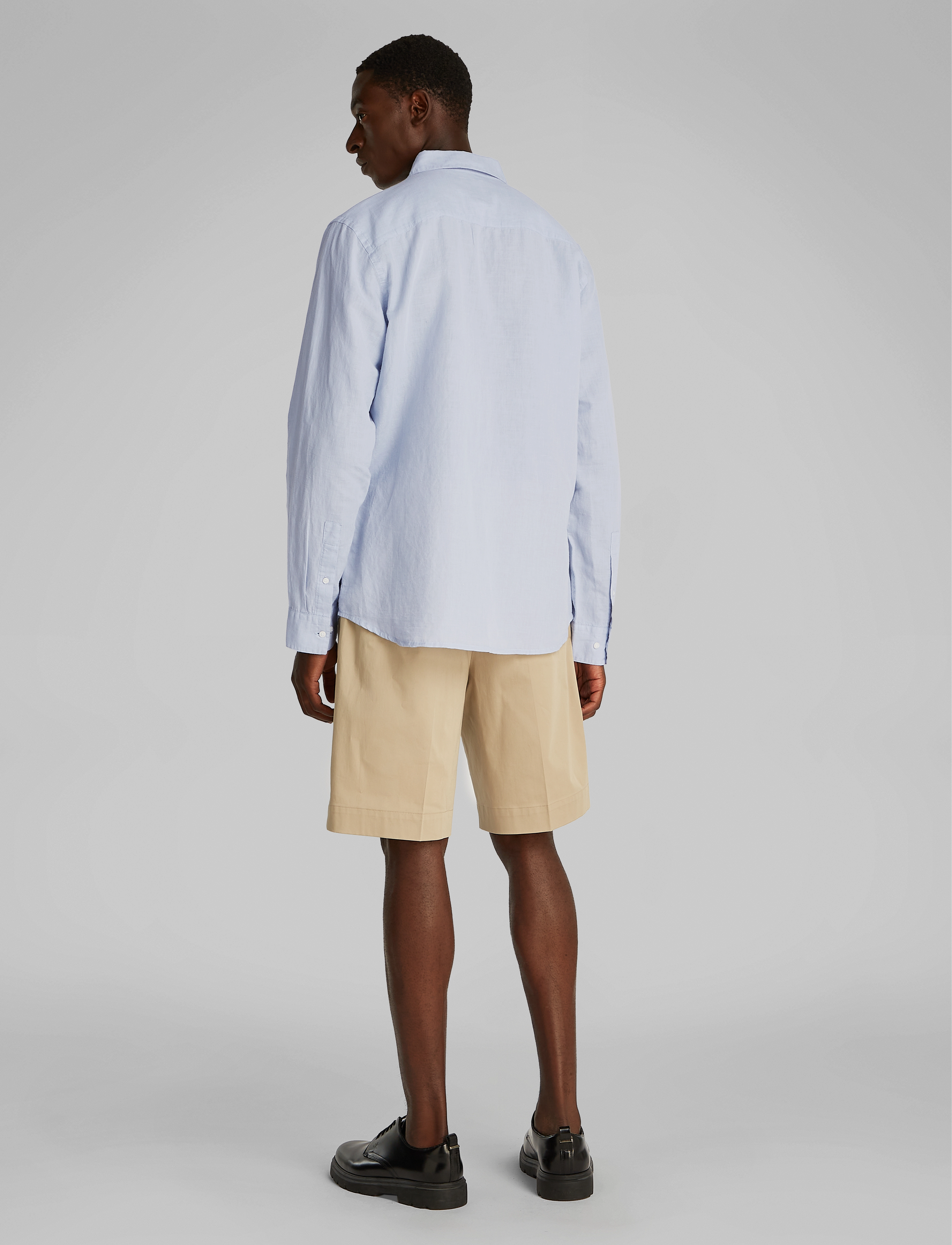 Calvin Klein - LINEN COTTON REGULAR L/S SHIRT - leinenhemden - zen blue - 2