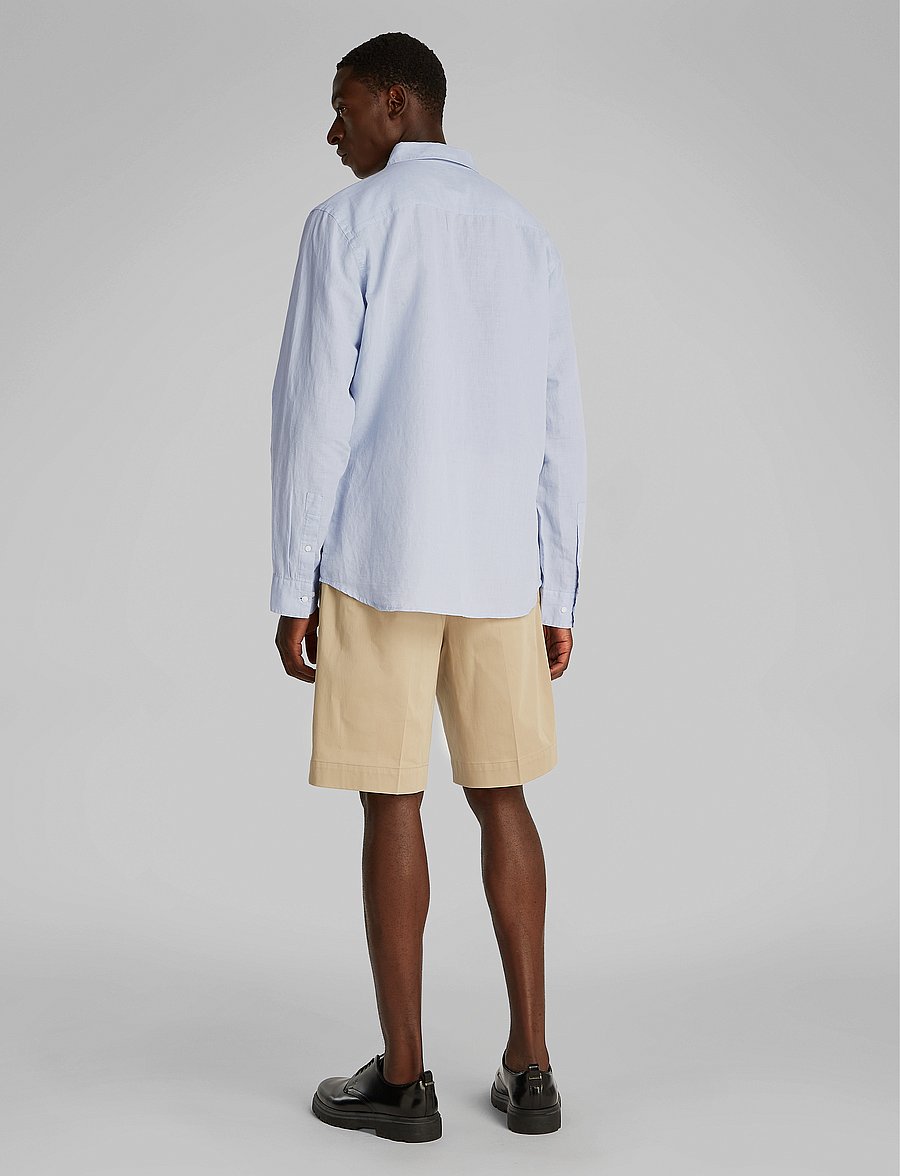 Calvin Klein - LINEN COTTON REGULAR L/S SHIRT - leinenhemden - zen blue - 2
