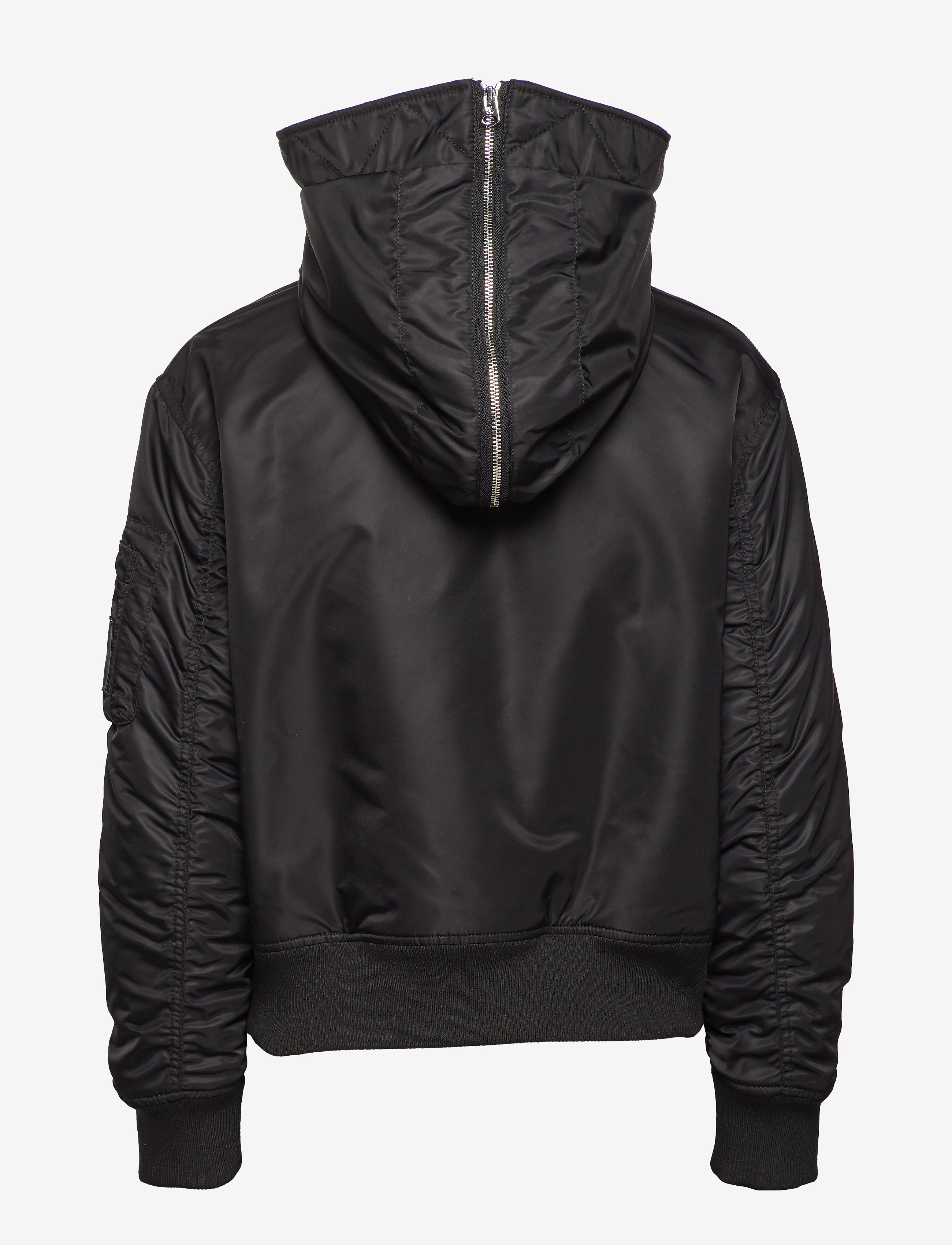 Calvin Klein - HOODED FAUX FUR JKT - black - 3