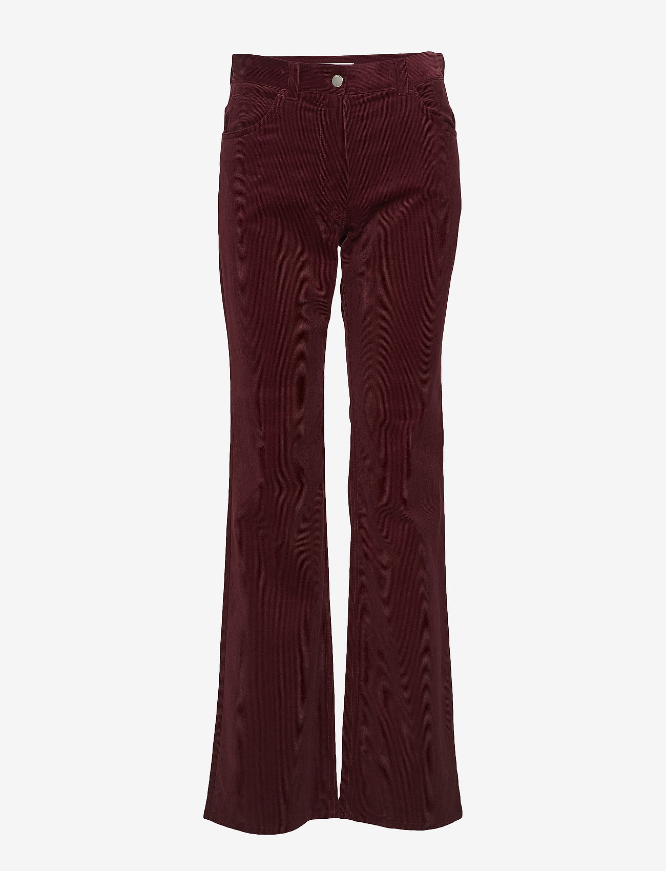 Calvin Klein - CORDUROY HIGH WAIST - iron red - 0