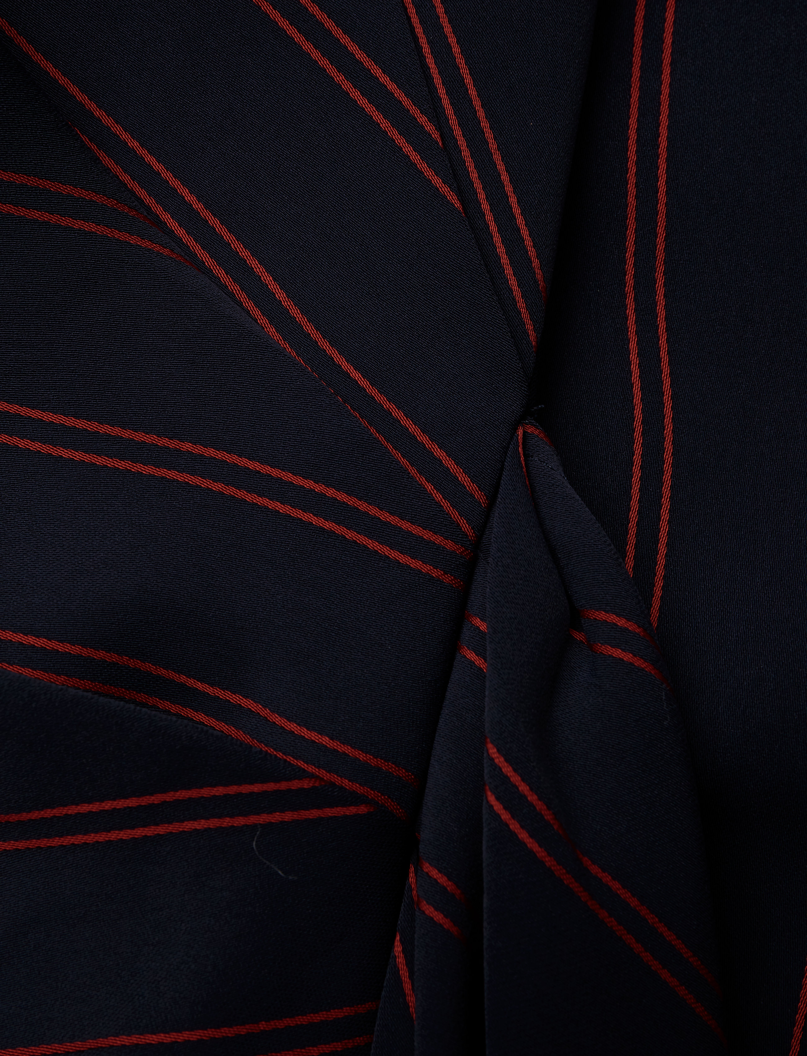 Calvin Klein - FLUID STP DRAPE DRES - narrow stripe deep navy - 3