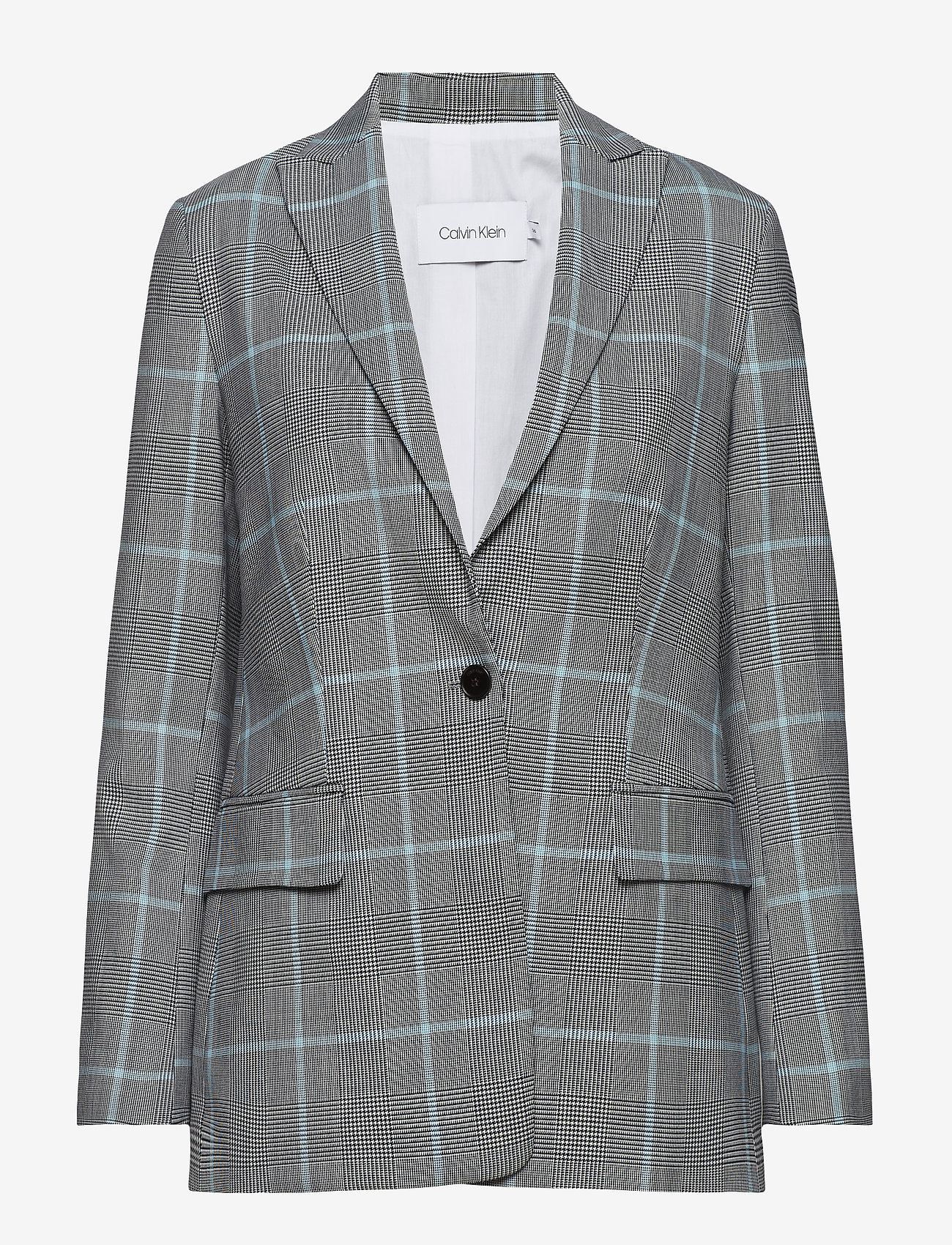 Calvin Klein - SINGLE BTTN CHK BLAZ - enlarged prince of wales - 0