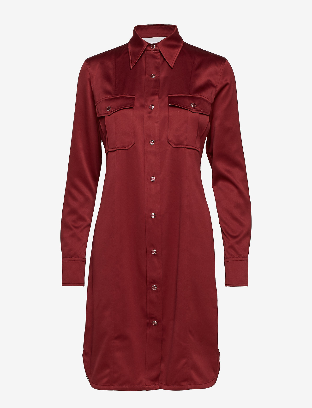 Calvin Klein - SATIN FITTED POLICE, - iron red - 0