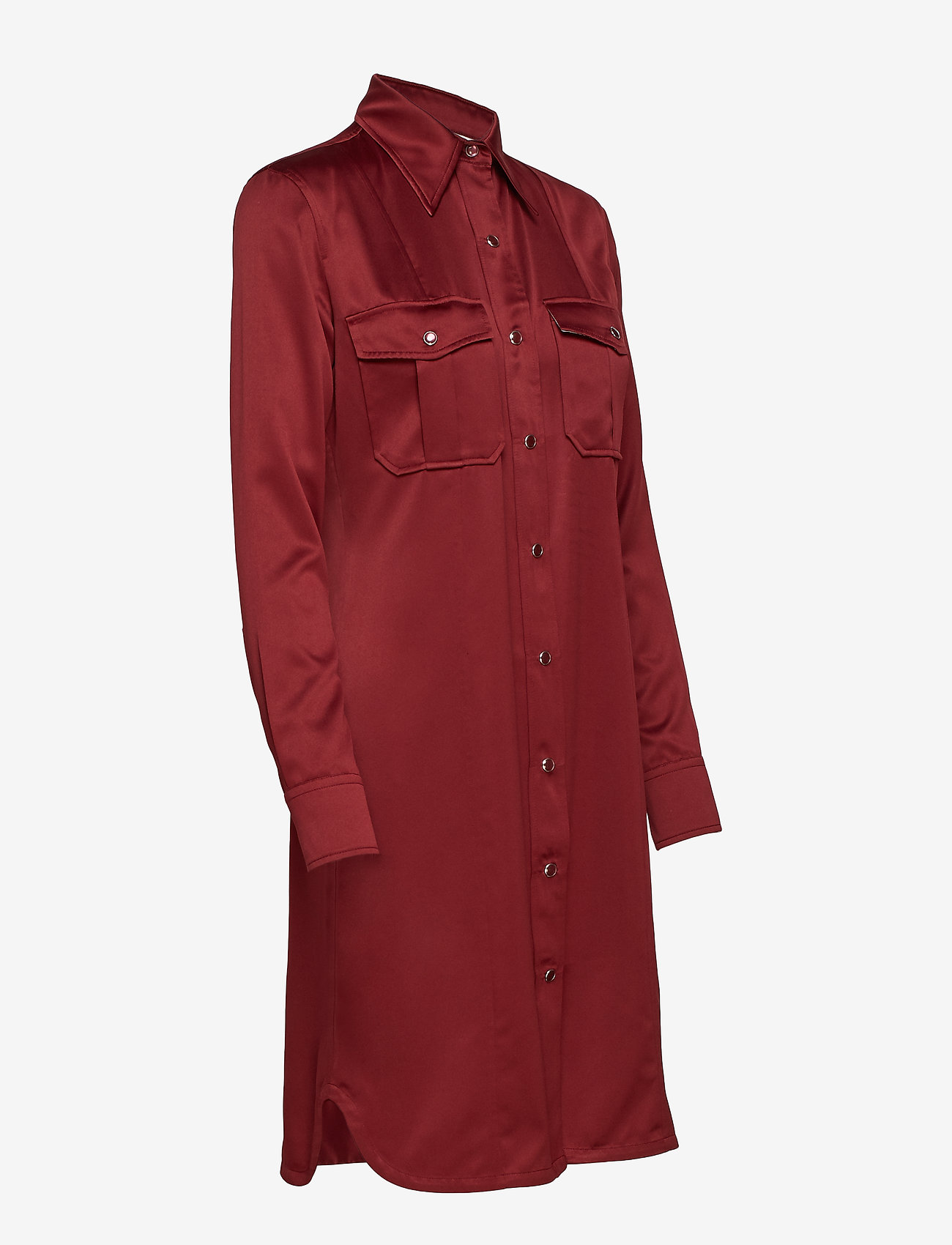 Calvin Klein - SATIN FITTED POLICE, - iron red - 3