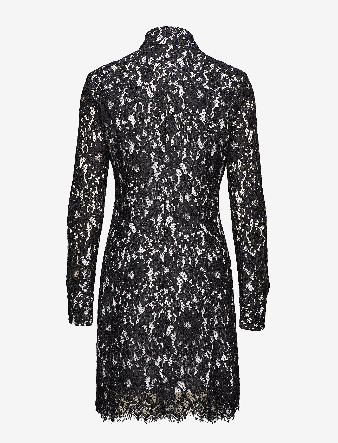 Calvin Klein - LACE DRESS LS - perfect black - 1