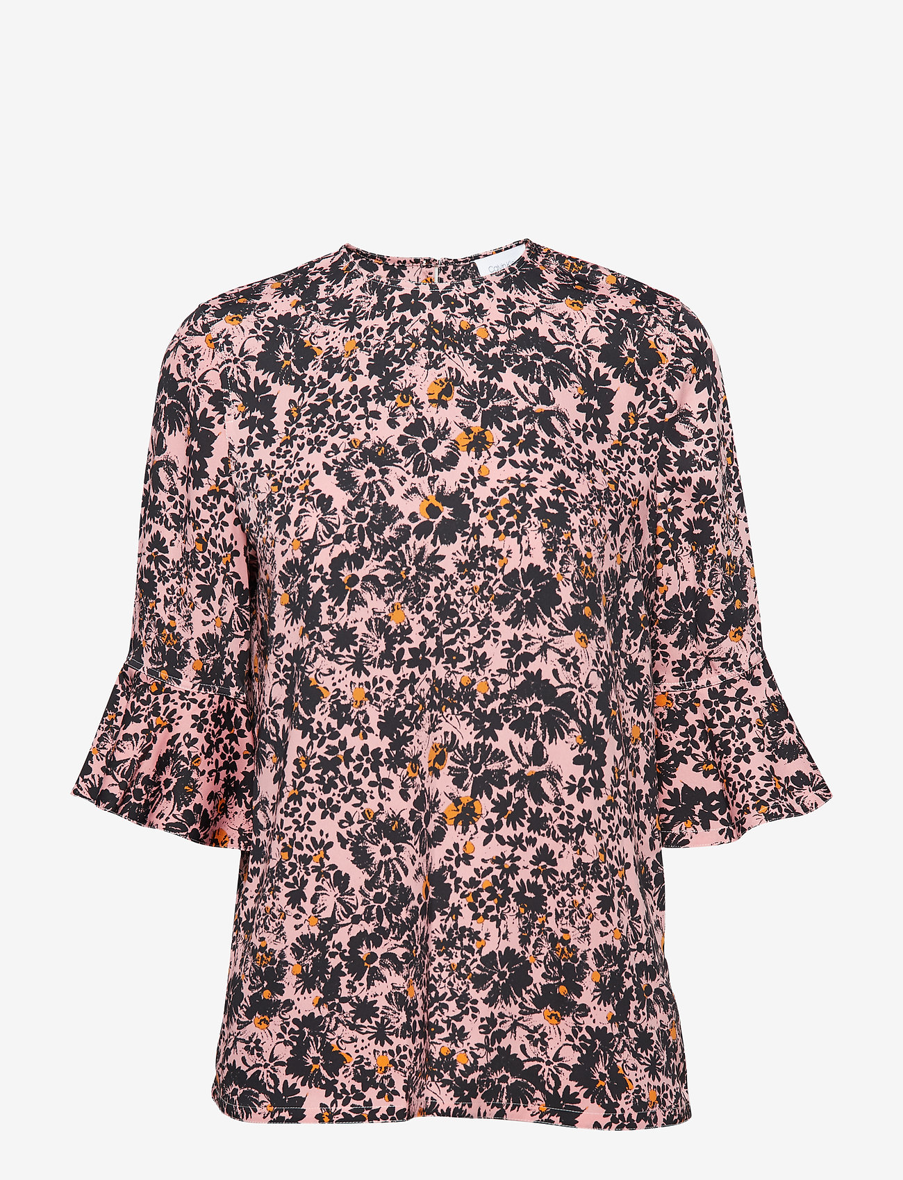 Calvin Klein - PRT PEPLUM SLV BLOUS - blush floral large - 0