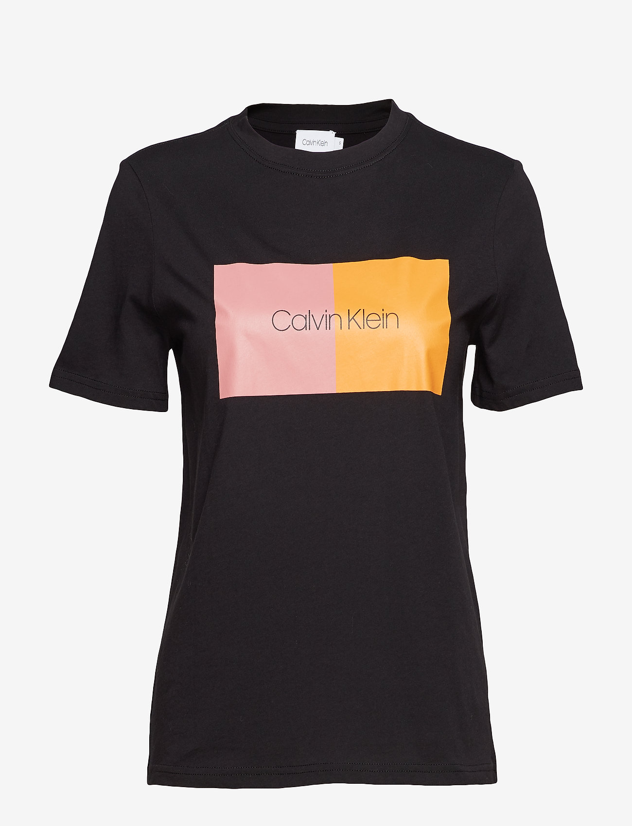 Calvin Klein - DUO LOGO PRT T-SHIRT - perfect black - 0