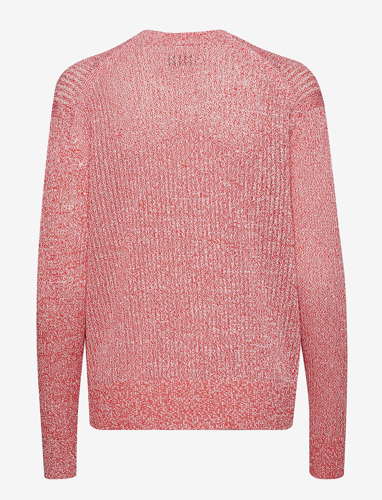 Calvin Klein - MICRO LACE MOULINE V-NK SWTR - perfect white / cherry red - 1