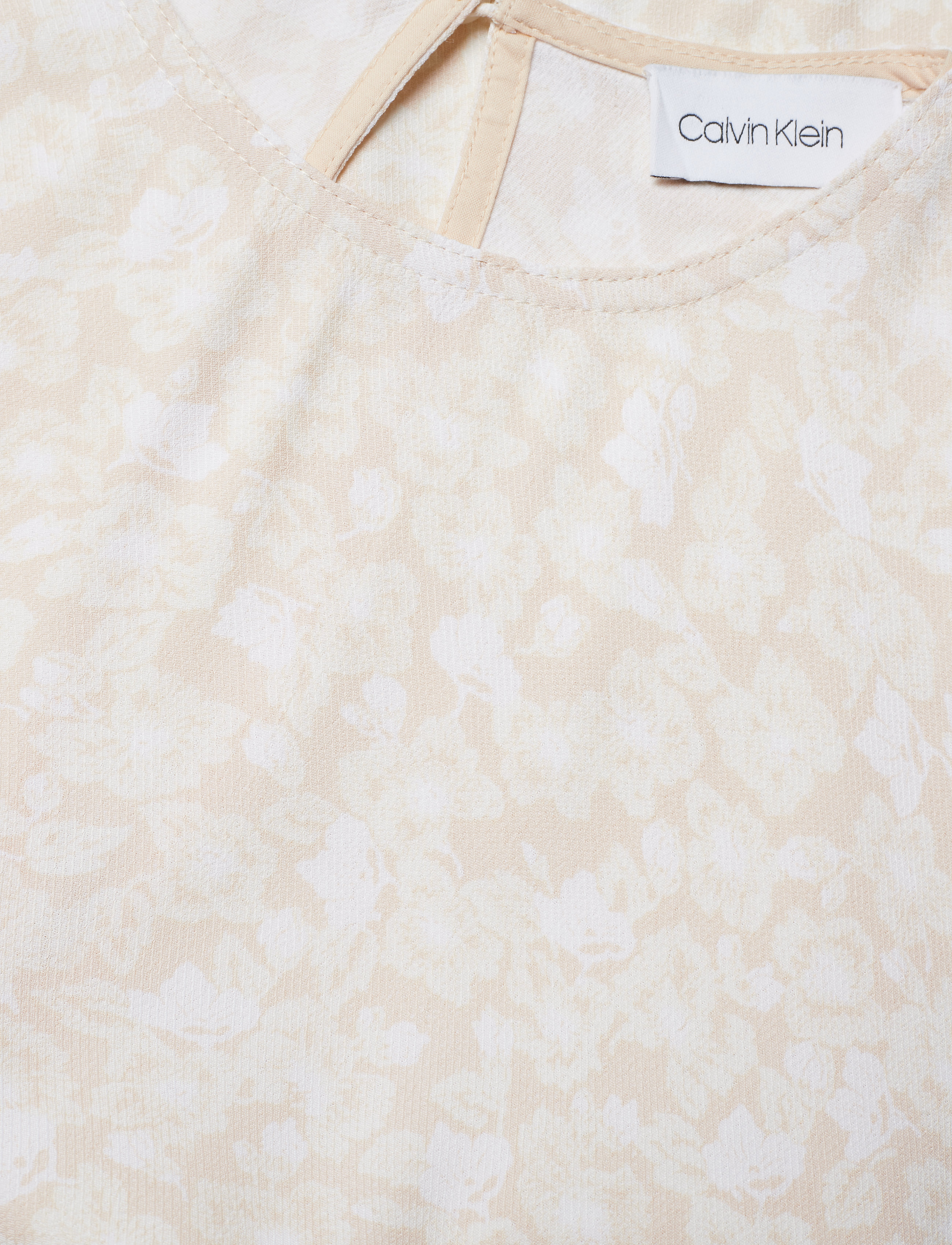 Calvin Klein - PRT PEPLUM SLV BLOUSE SS - vintage flower - nude - 2