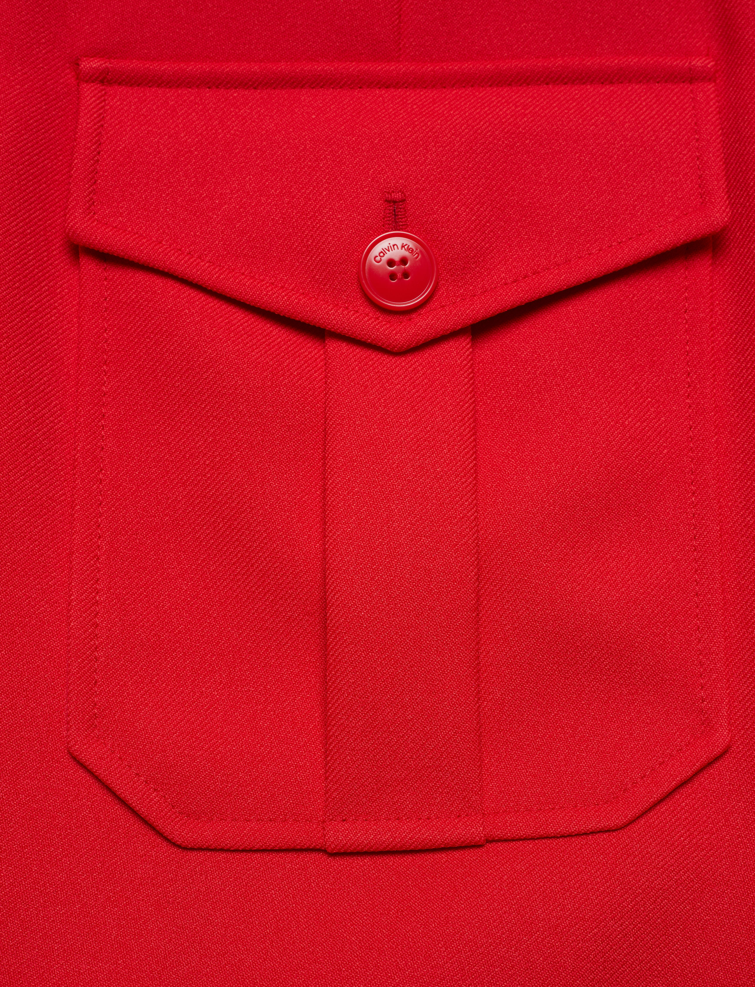 Calvin Klein - UNIFORM TWILL A-LINE PKT SKIRT - cherry red - 2