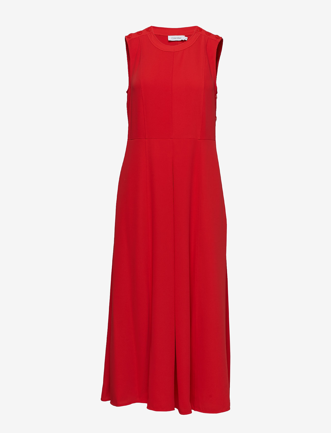 Calvin Klein - SMOOTH TWILL BUTTON DRESS NS - cherry red - 0