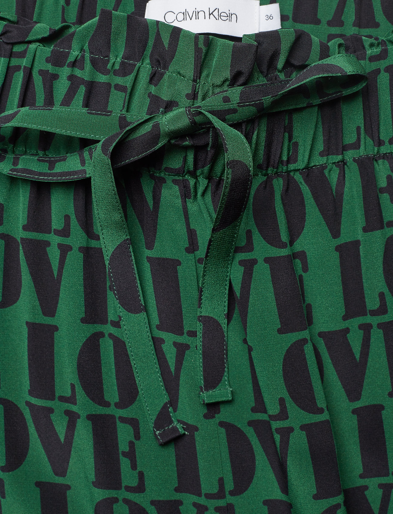 Calvin Klein - PRT LOVE SILK TIE SK - love print - bright pine + bla - 2