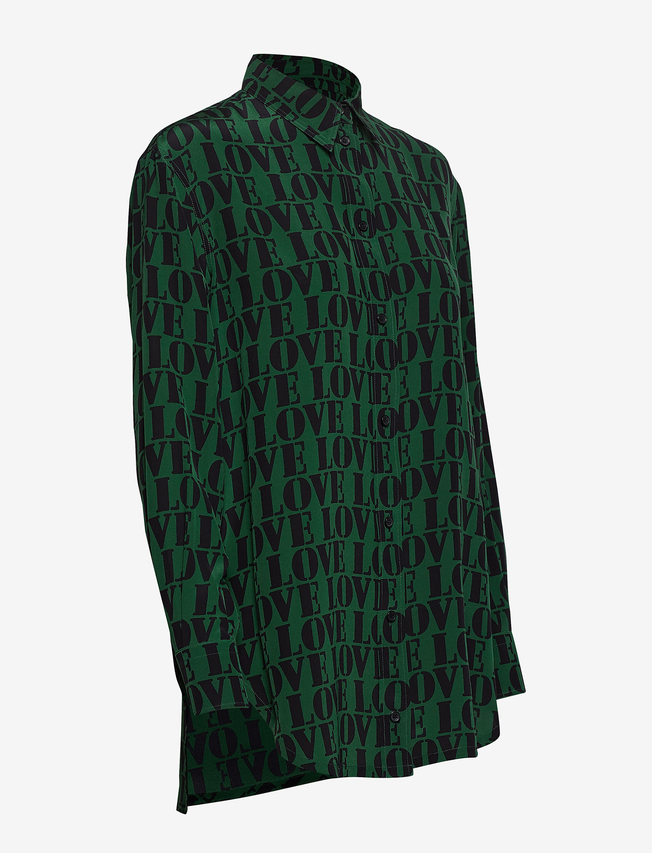 Calvin Klein - PRT LOVE SILK BOYFRI - love print - bright pine + black - 3