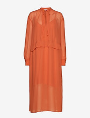 Calvin Klein - GEORGETTE PIONEER DR - midi dresses - autumn glaze - 0