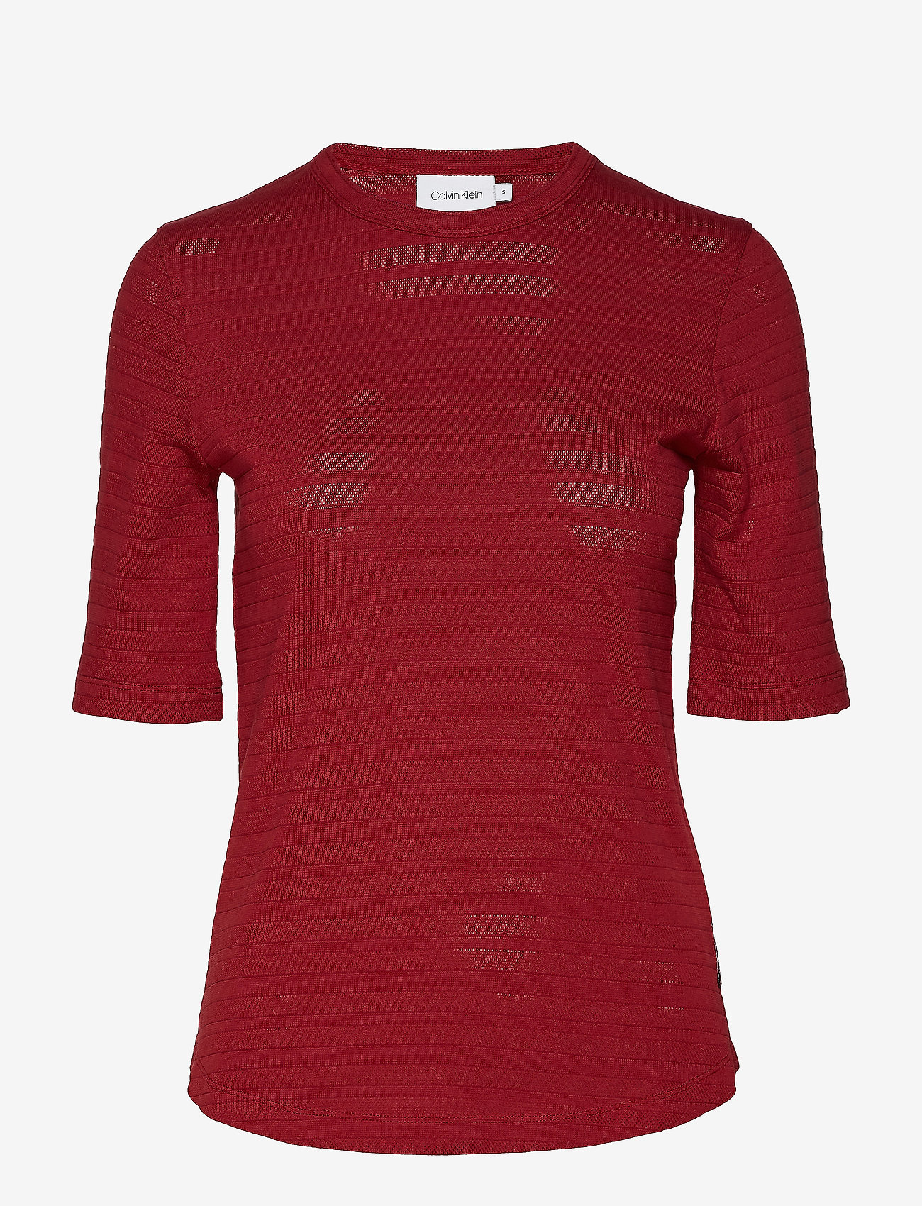 Calvin Klein - POINTELLE T-SHIRT SS - ck bright burgundy - 0