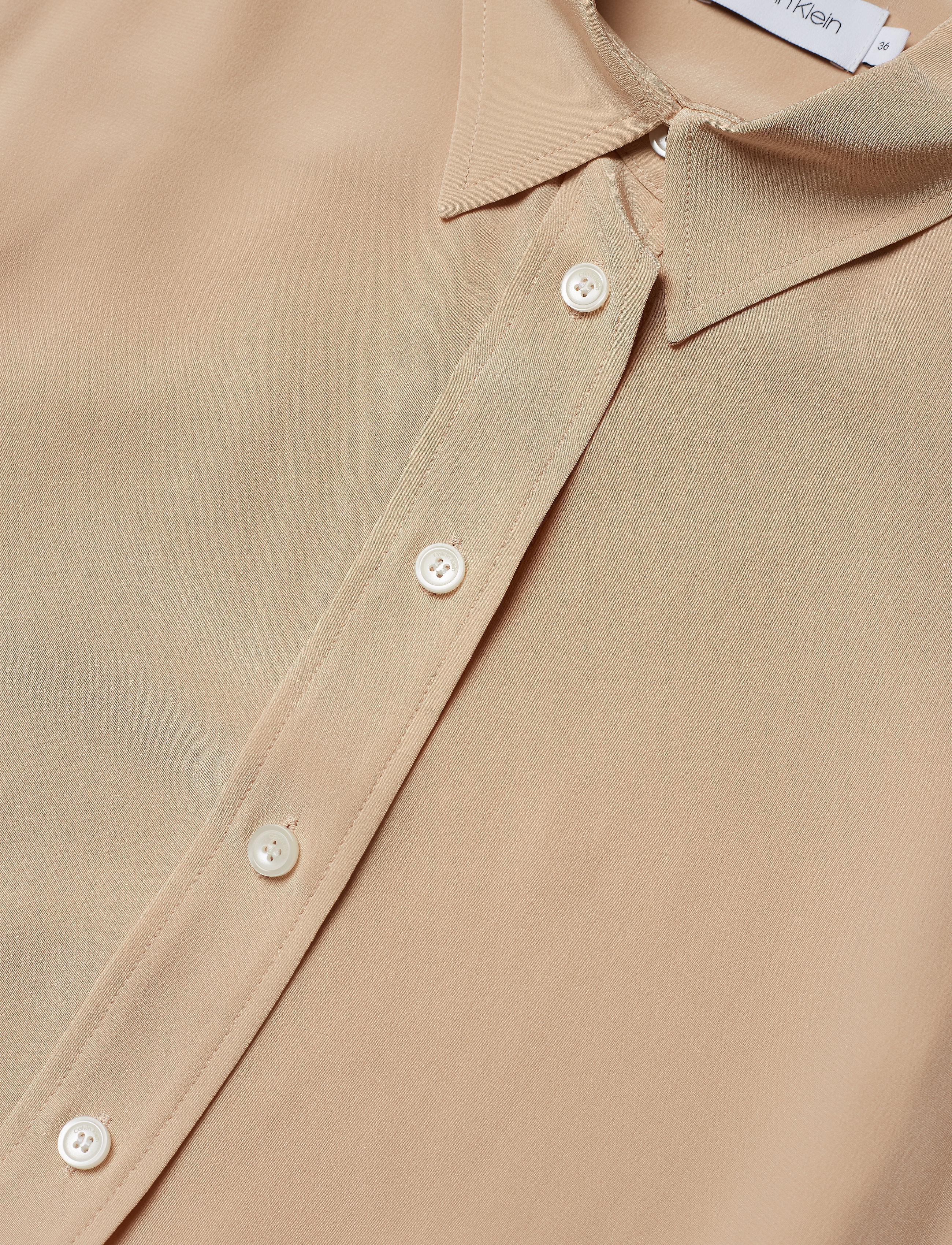 Calvin Klein - SILK SHIRT - toasted almond - 2
