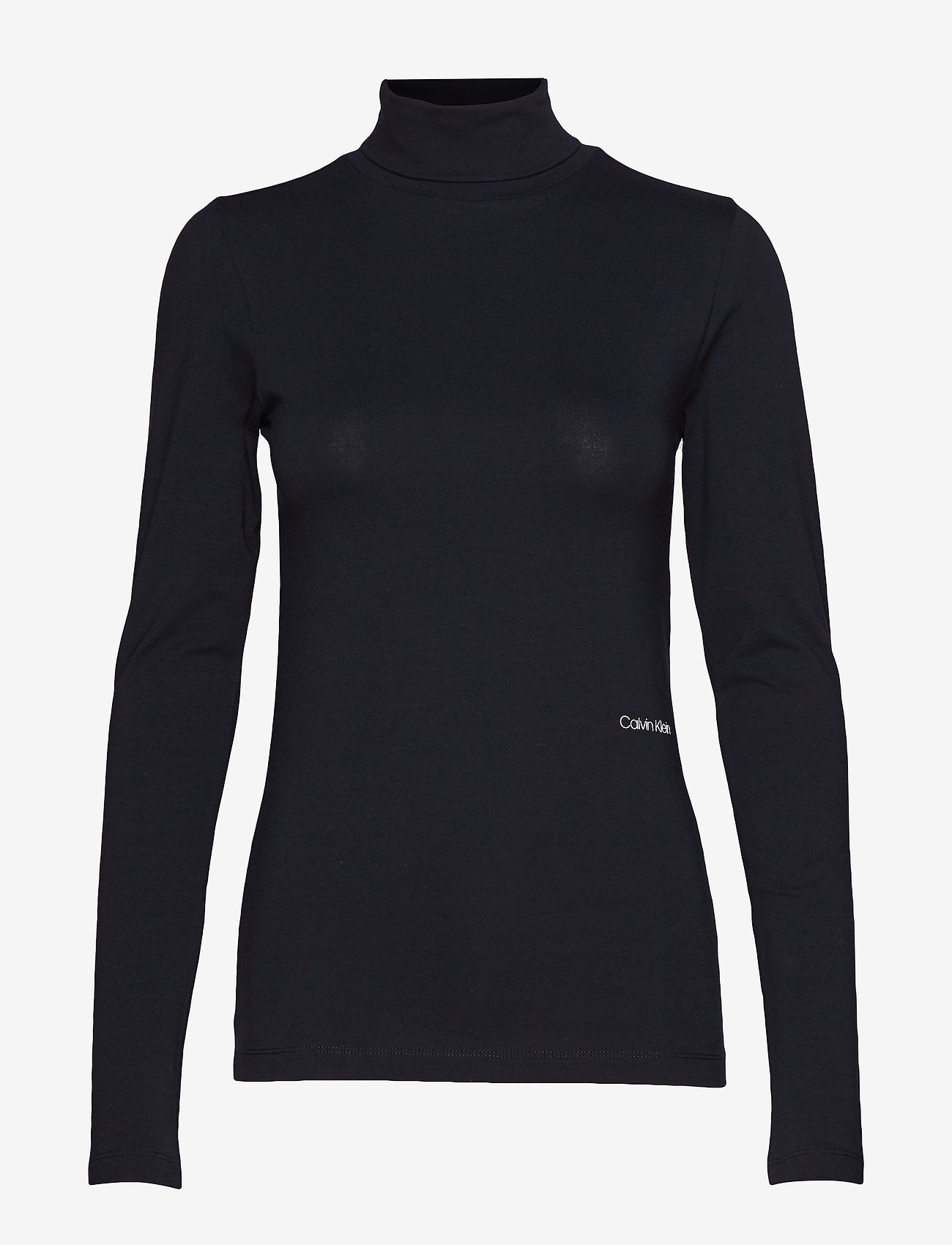 STRETCH COTTON TURTLE NECK - CALVIN BLACK