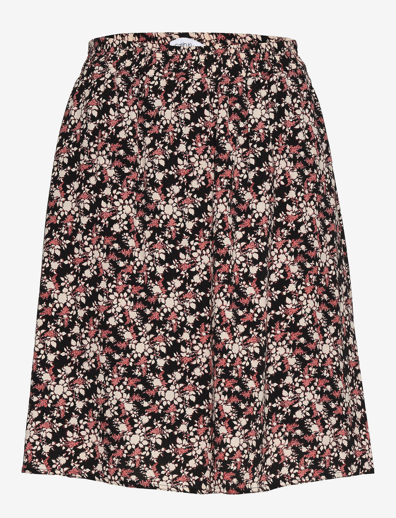 Calvin Klein - PRT MIDI SKIRT - mini floral - black / muted pi - 0
