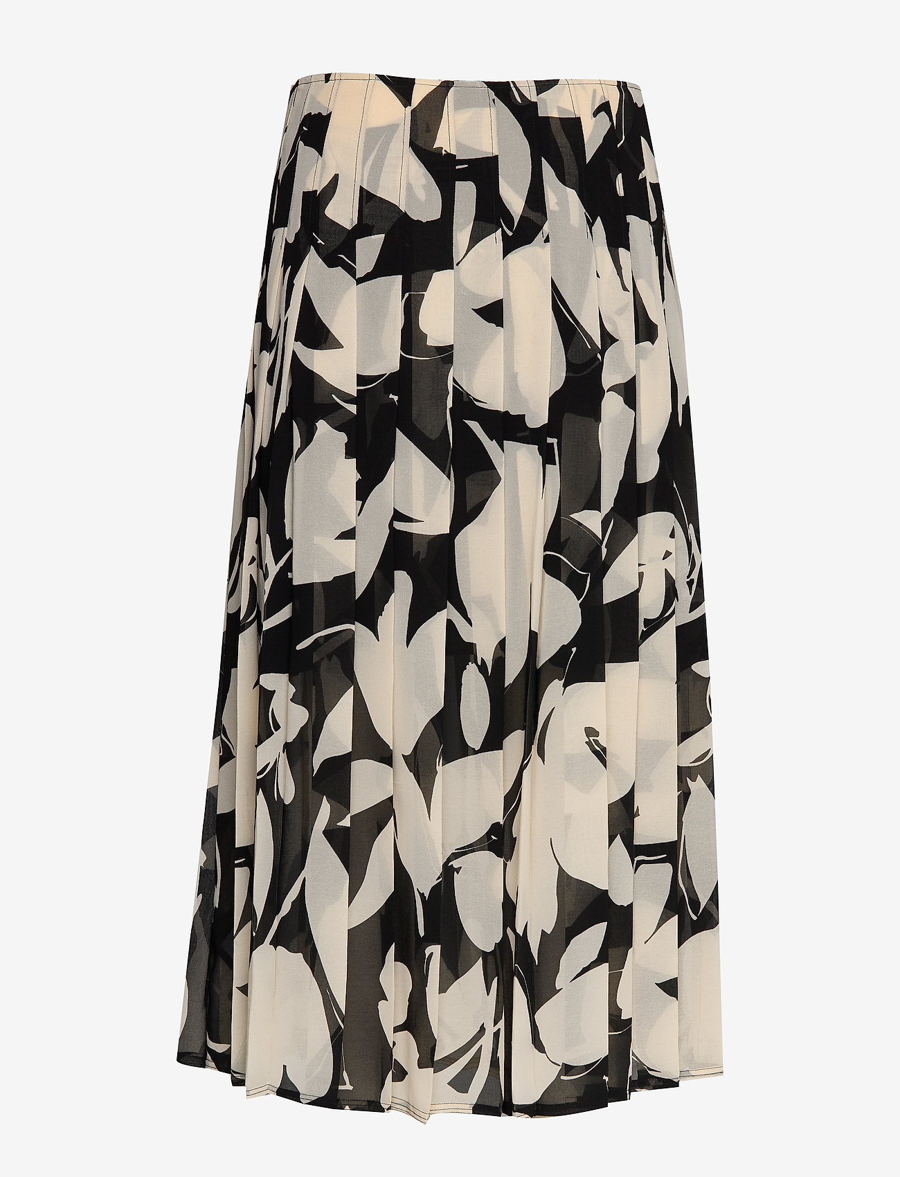 Calvin Klein - PRINTED KNIFE PLEAT - bold floral - black / macadami - 1