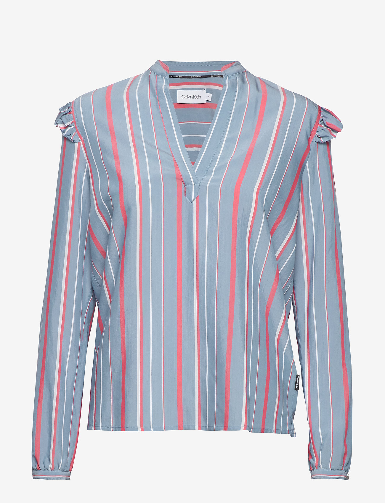 Calvin Klein - LS BOLD STRIPE FRILL - bold stripe - blue heaven / pi - 0