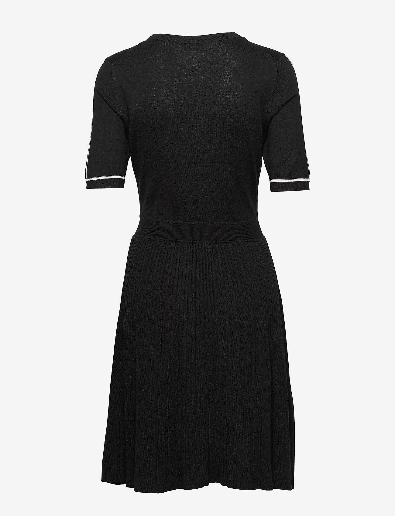 Calvin Klein - 3/4 SLV FIT & FLARE PLISSE DRESS - calvin black - 1