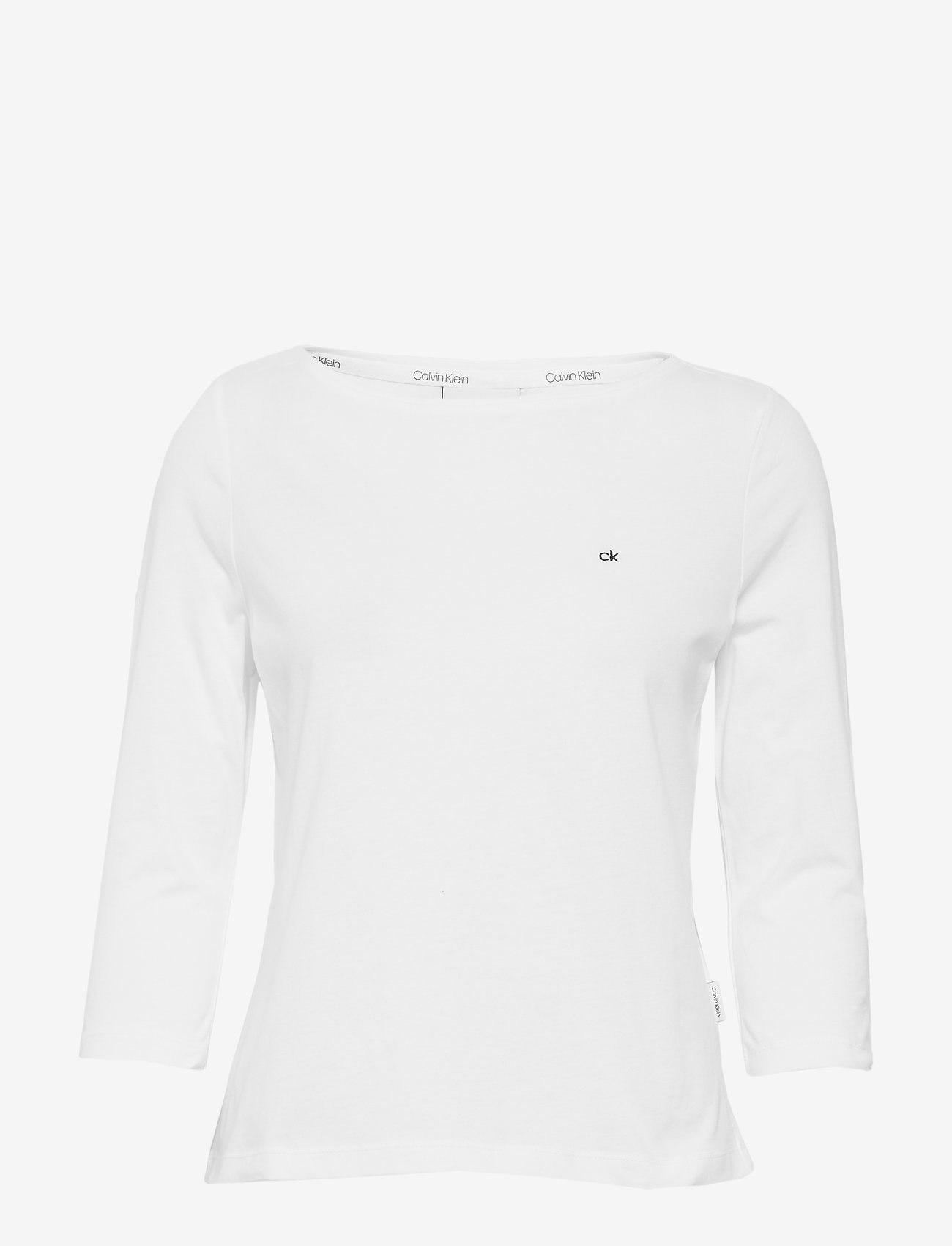 Calvin Klein - 3/4 SLEEVE BOAT NECK TOP - white - 0