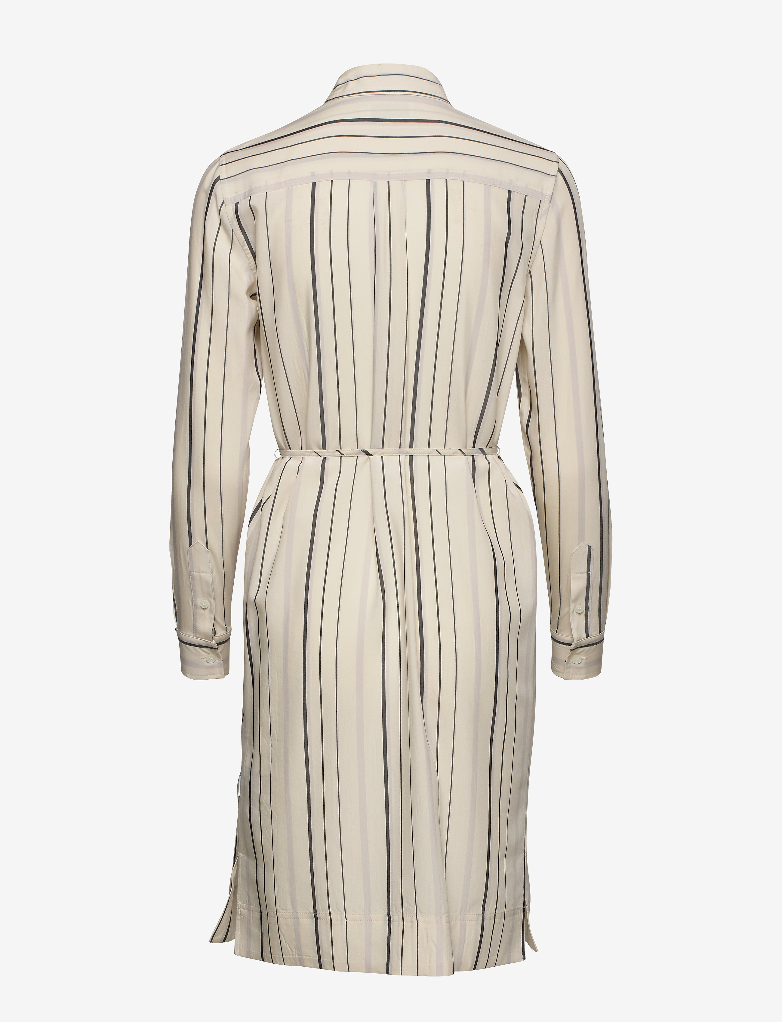 Calvin Klein - LS STRIPE BELTED SHI - bold stripe - white smoke / bl - 1