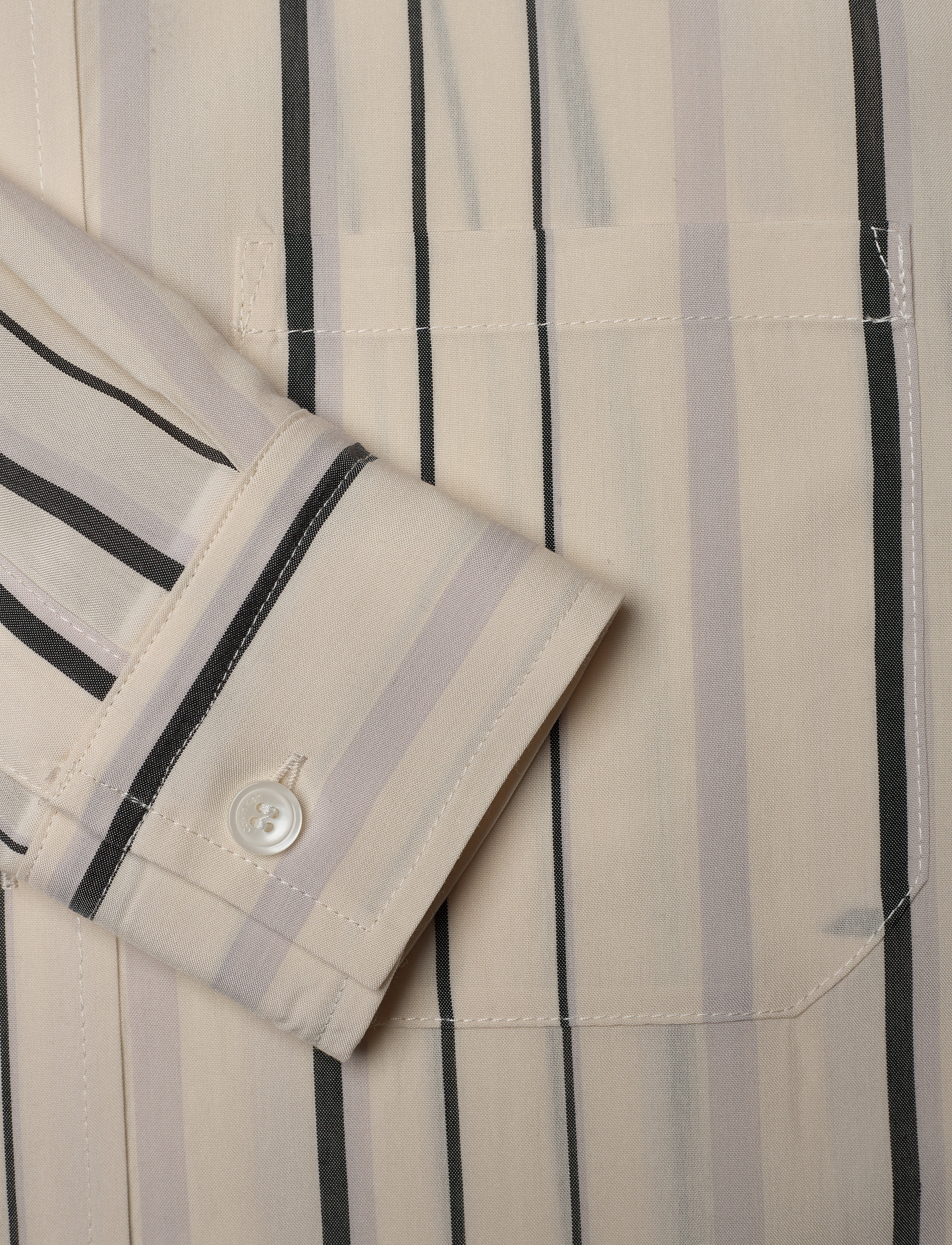 Calvin Klein - LS STRIPE BELTED SHI - bold stripe - white smoke / bl - 4