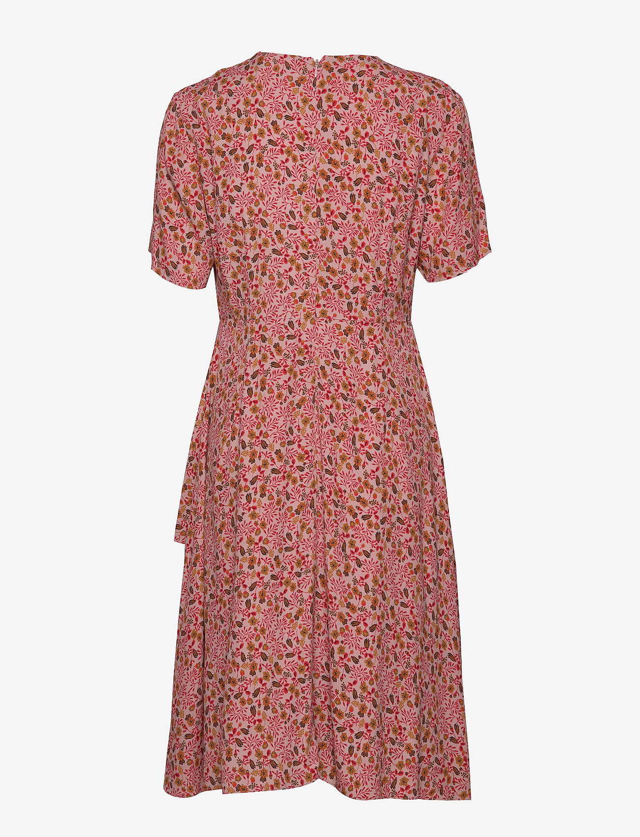 Calvin Klein - PRT SS PEPLUM HEM DR - small floral - pink / black - 1