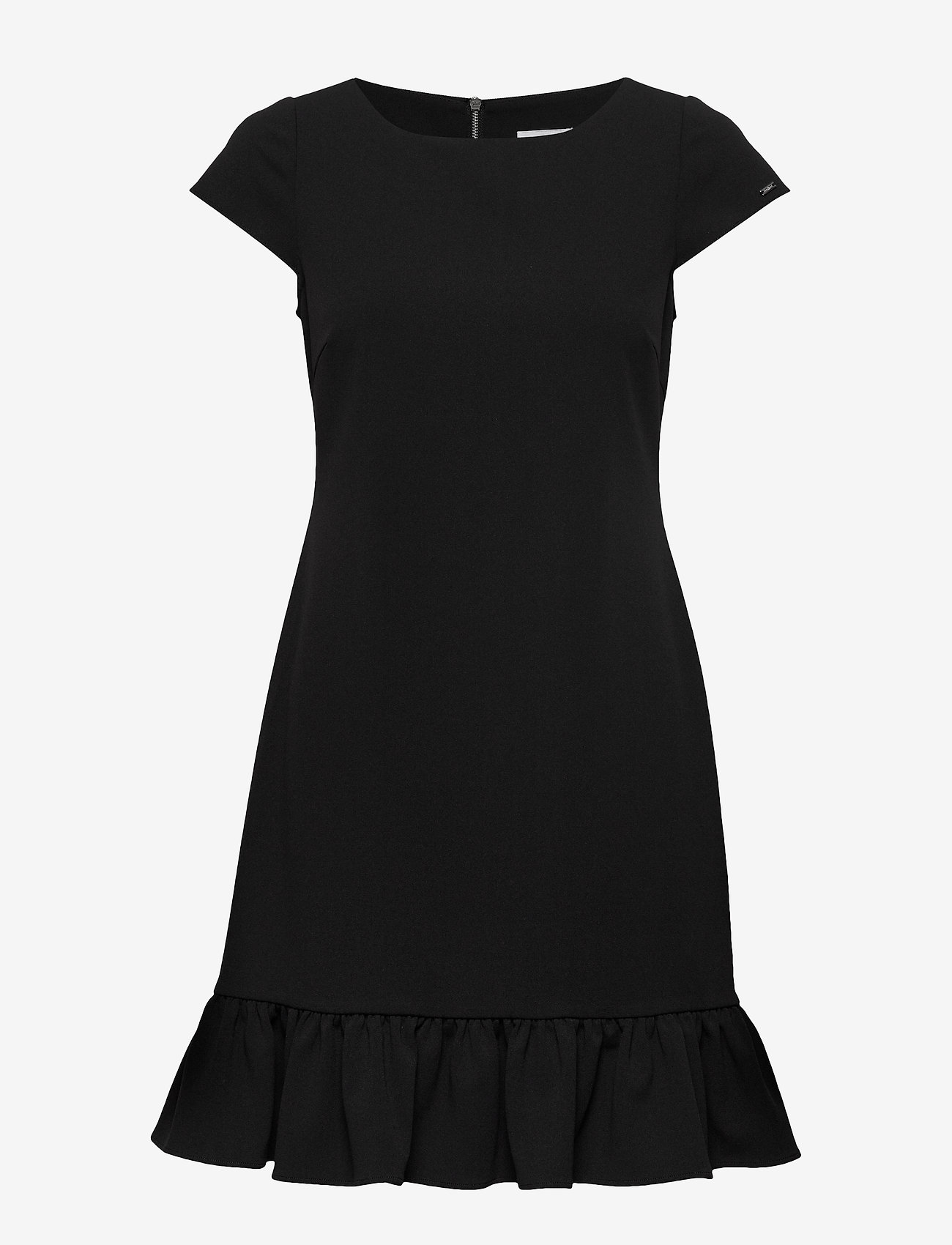 Calvin Klein - SS RUFFLE HEM DRESS - calvin black - 0