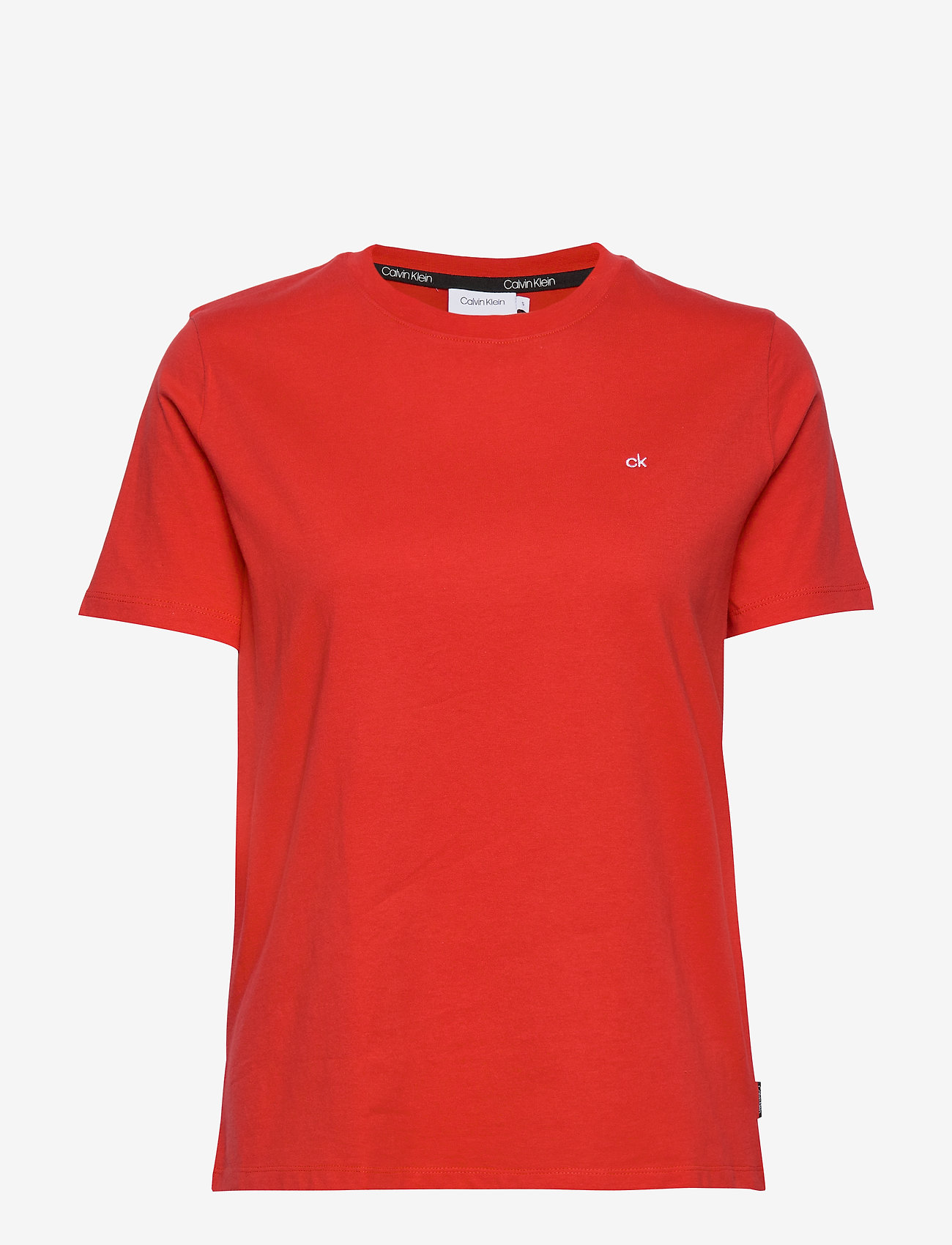 SMALL LOGO EMBROIDERED TEE C-NK - ORANGE ODYSSEY