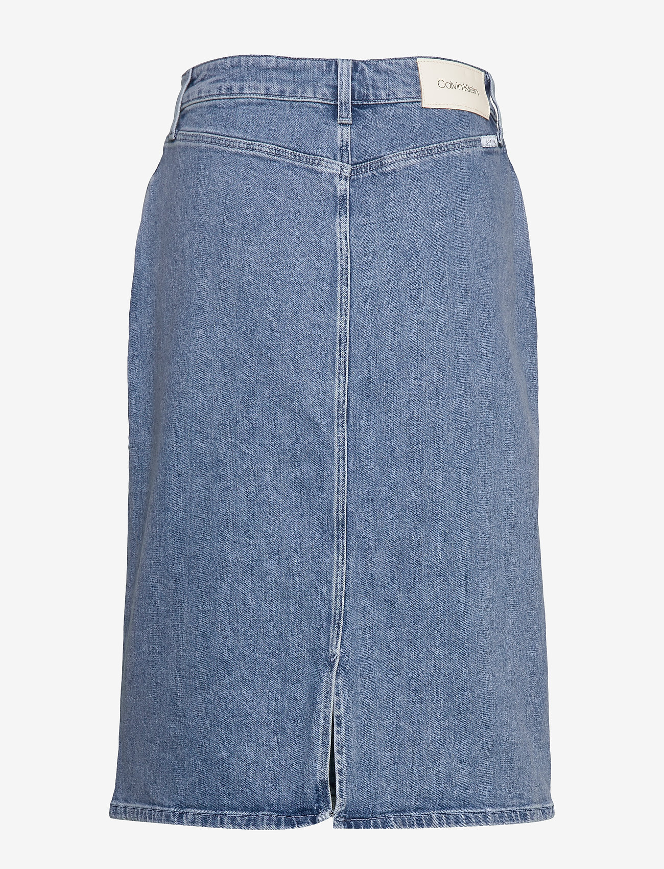 Calvin Klein - BUTTON UP MIDI SKIRT - ice cube dark blue - 1