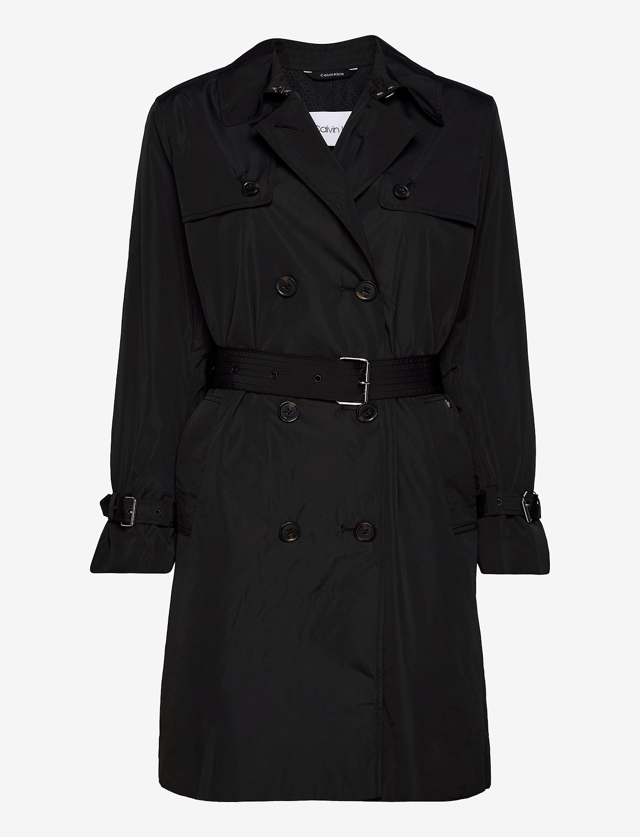Calvin Klein - LIGHTWEIGHT NYLON TRENCH - ck black - 0