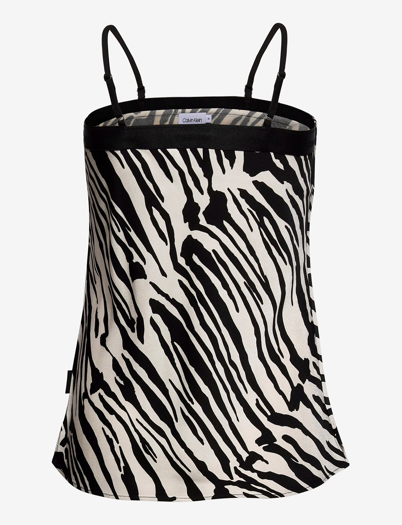 Calvin Klein - PRT ZEBRA CAMI TOP - zebra - black / white - 1
