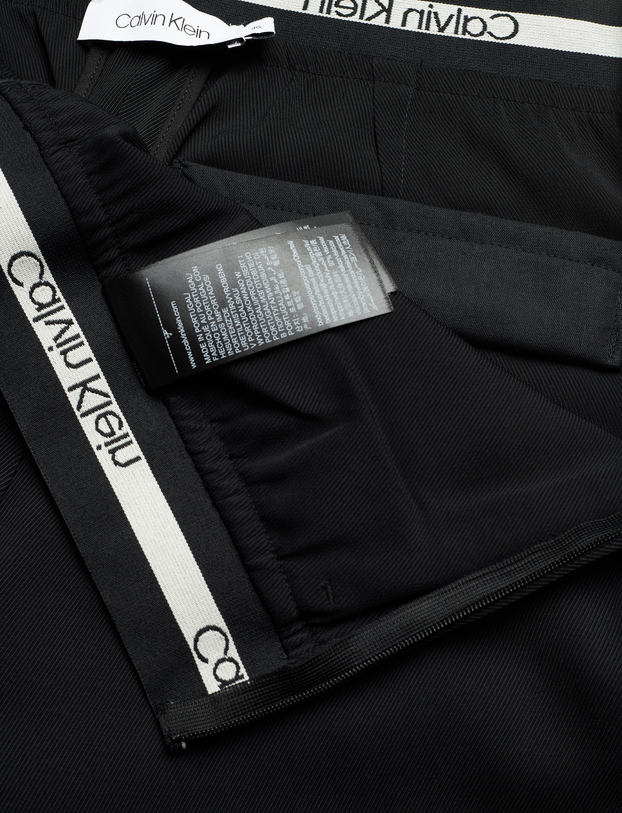 Calvin Klein - ELASTICATED WIDE LEG PANT - ck black - 3