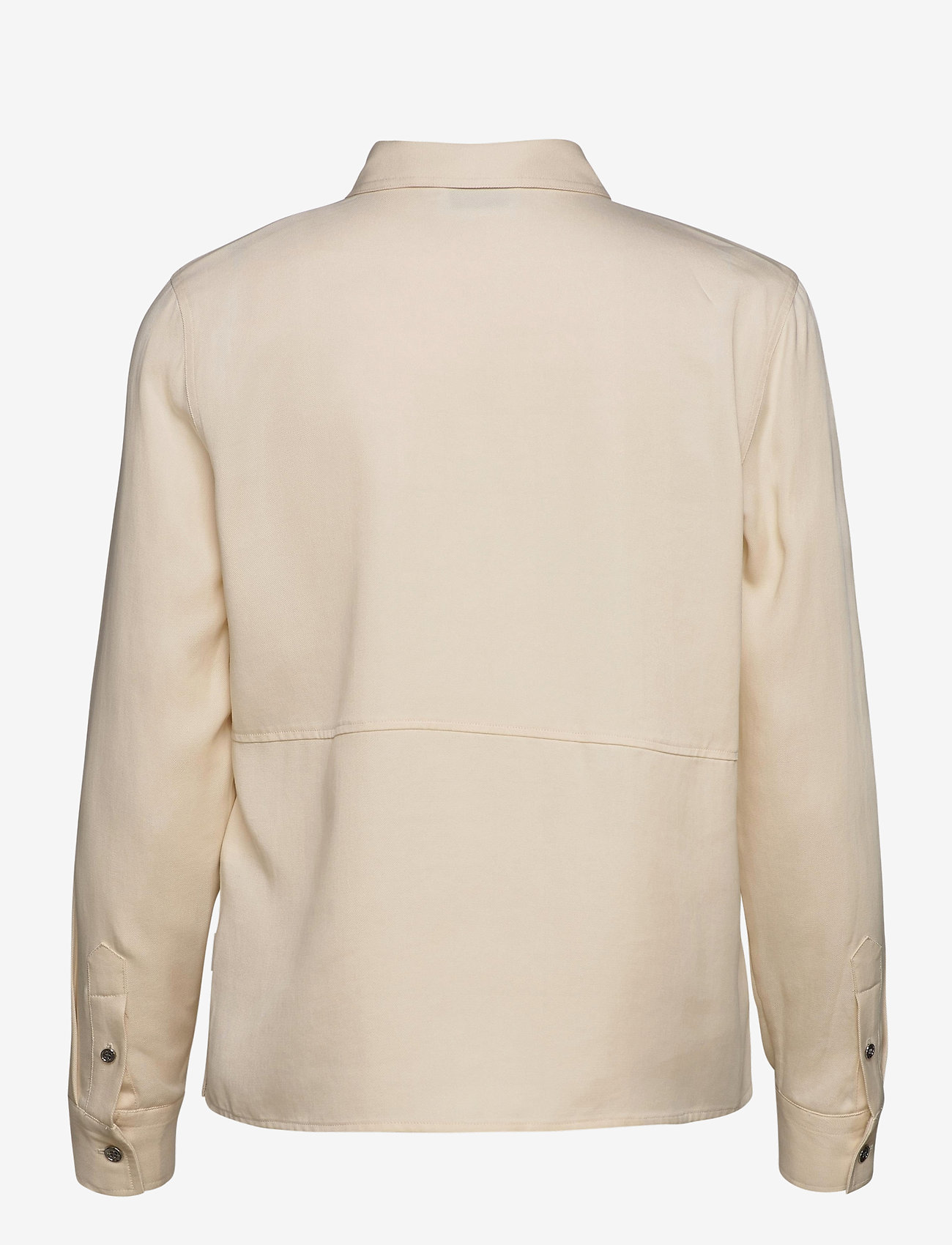 Calvin Klein - LS TENCEL SIDE SPLIT SHIRT - white smoke - 1