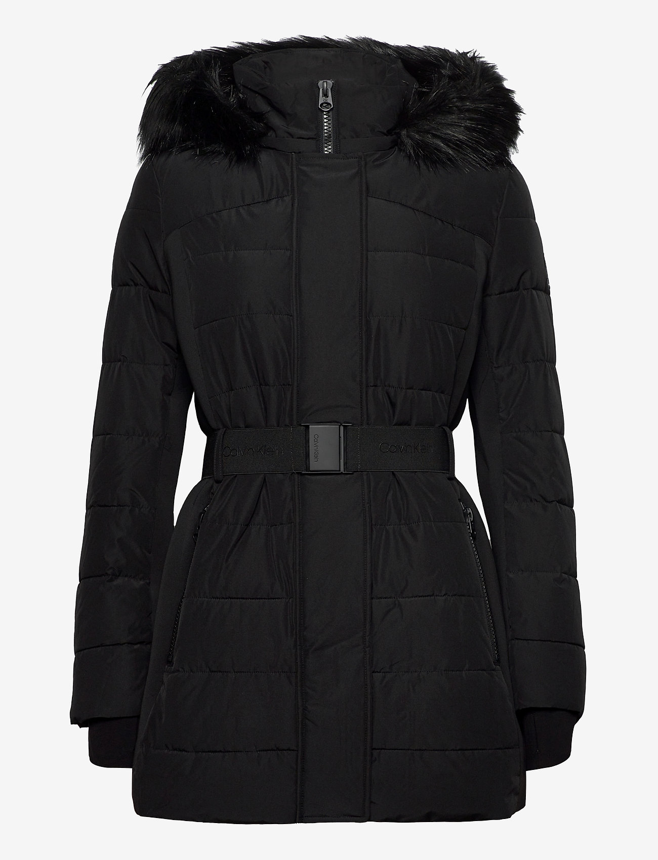 Calvin Klein - SCUBA BELTED COAT - ck black - 1