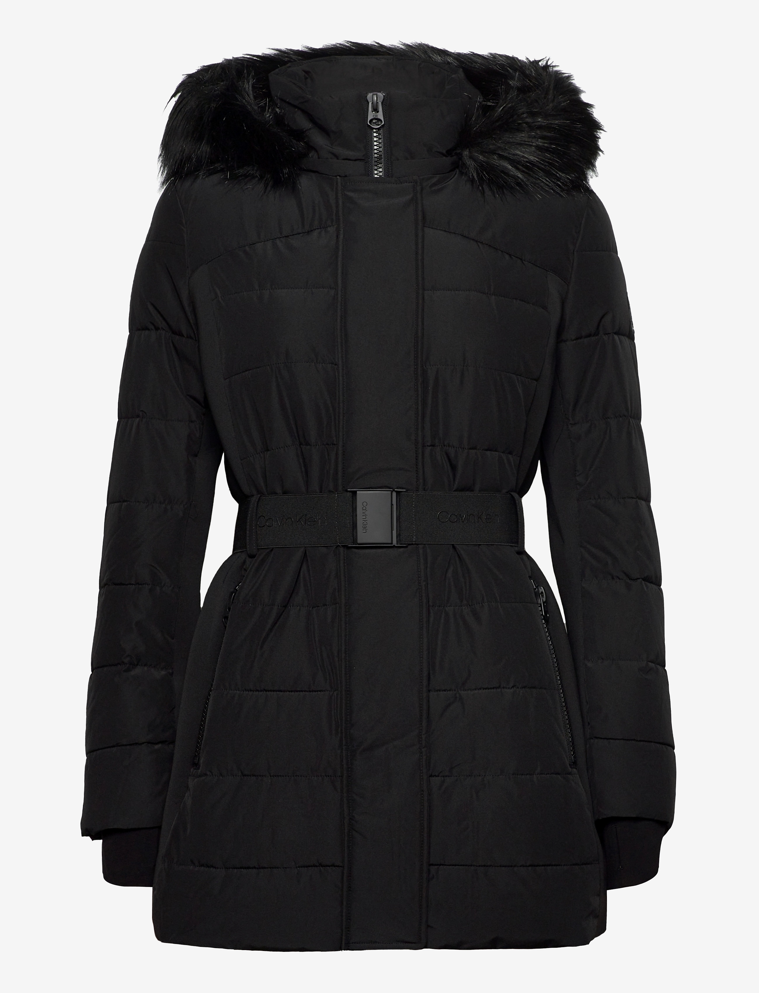 Calvin Klein - SCUBA BELTED COAT - ck black - 1