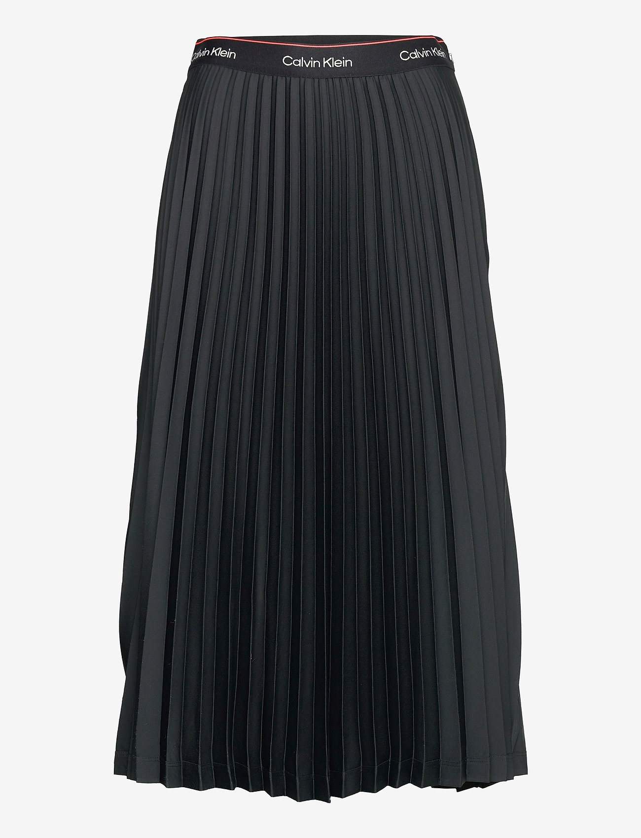 Calvin Klein - LOGO WAISTBAND PLEAT MIDI SKIRT - ck black - 0