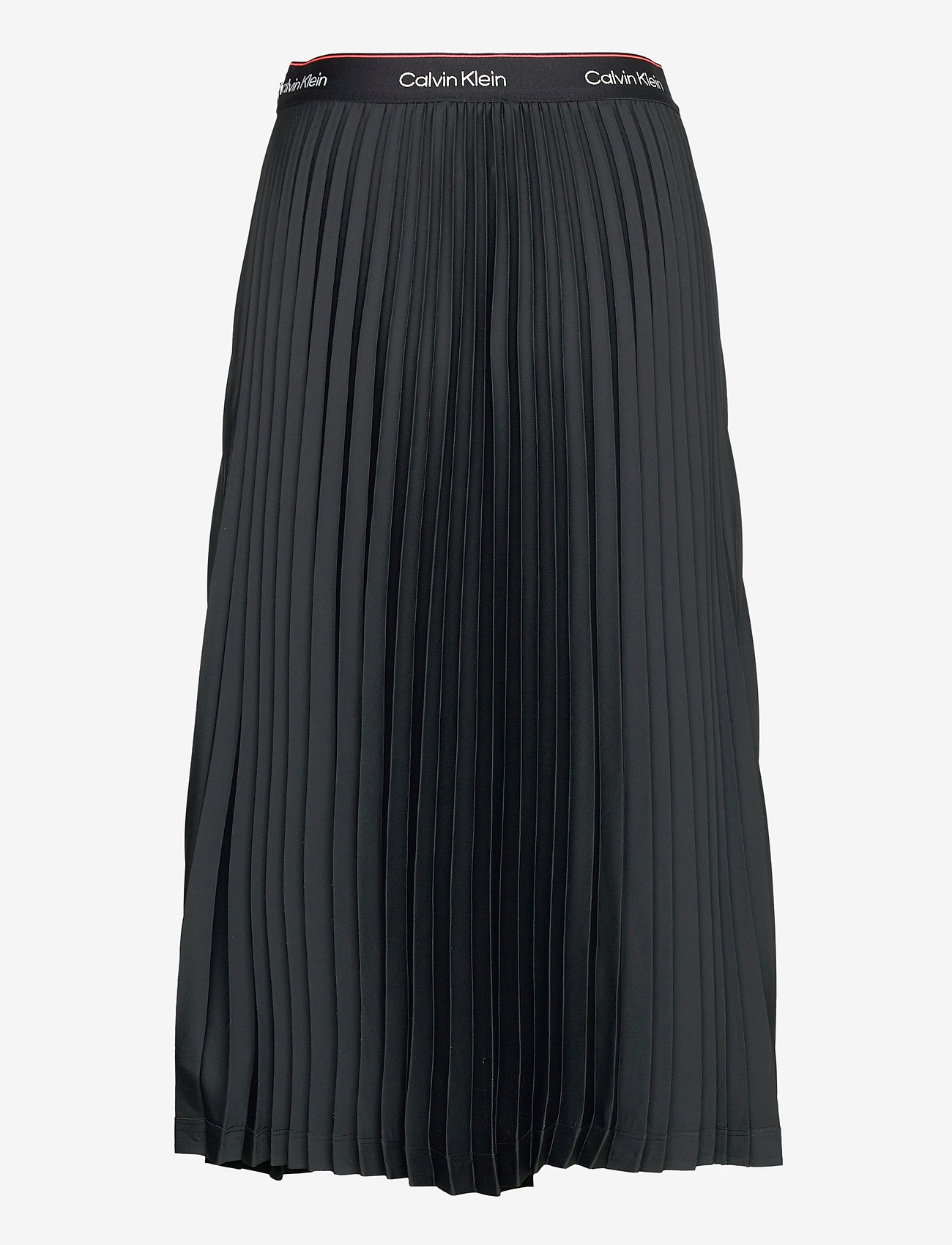 Calvin Klein - LOGO WAISTBAND PLEAT MIDI SKIRT - ck black - 1