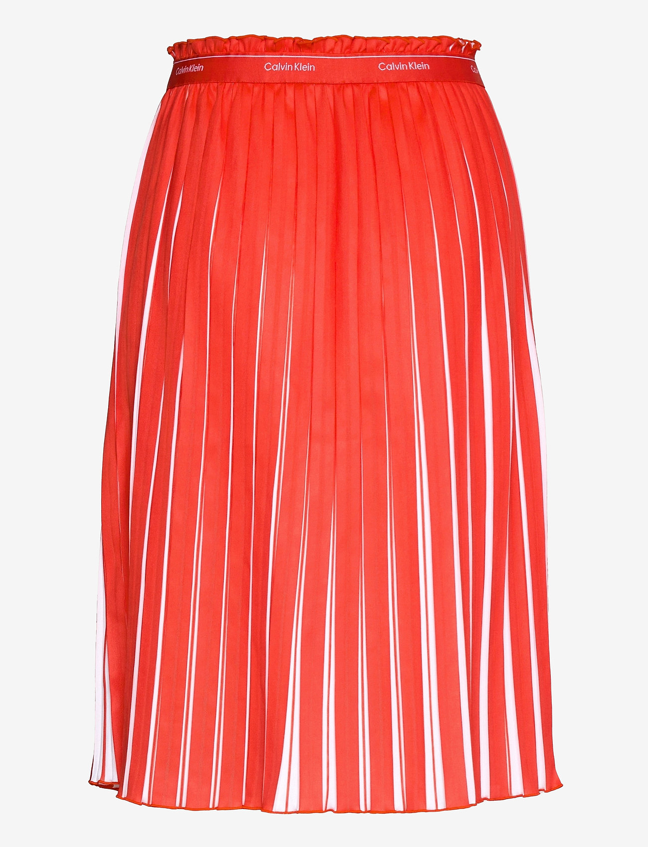 Calvin Klein - TWO TONE MIDI SKIRT - fiesta / bright white stripe - 1