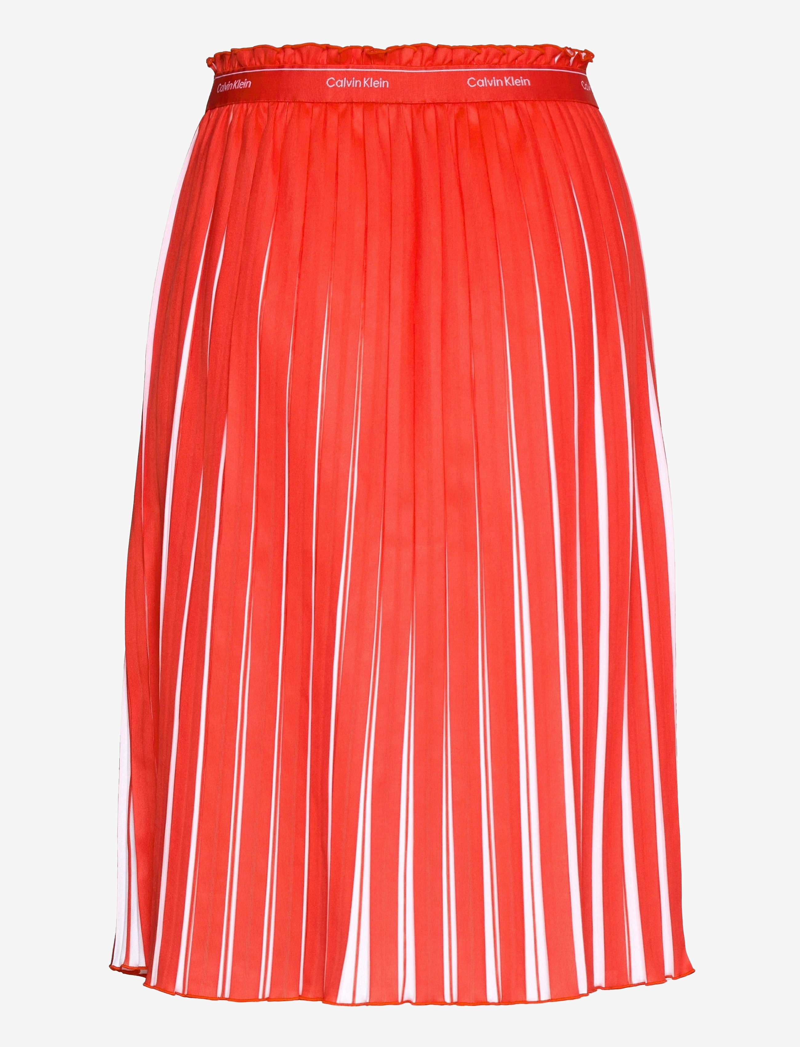 Calvin Klein - TWO TONE MIDI SKIRT - fiesta / bright white stripe - 1